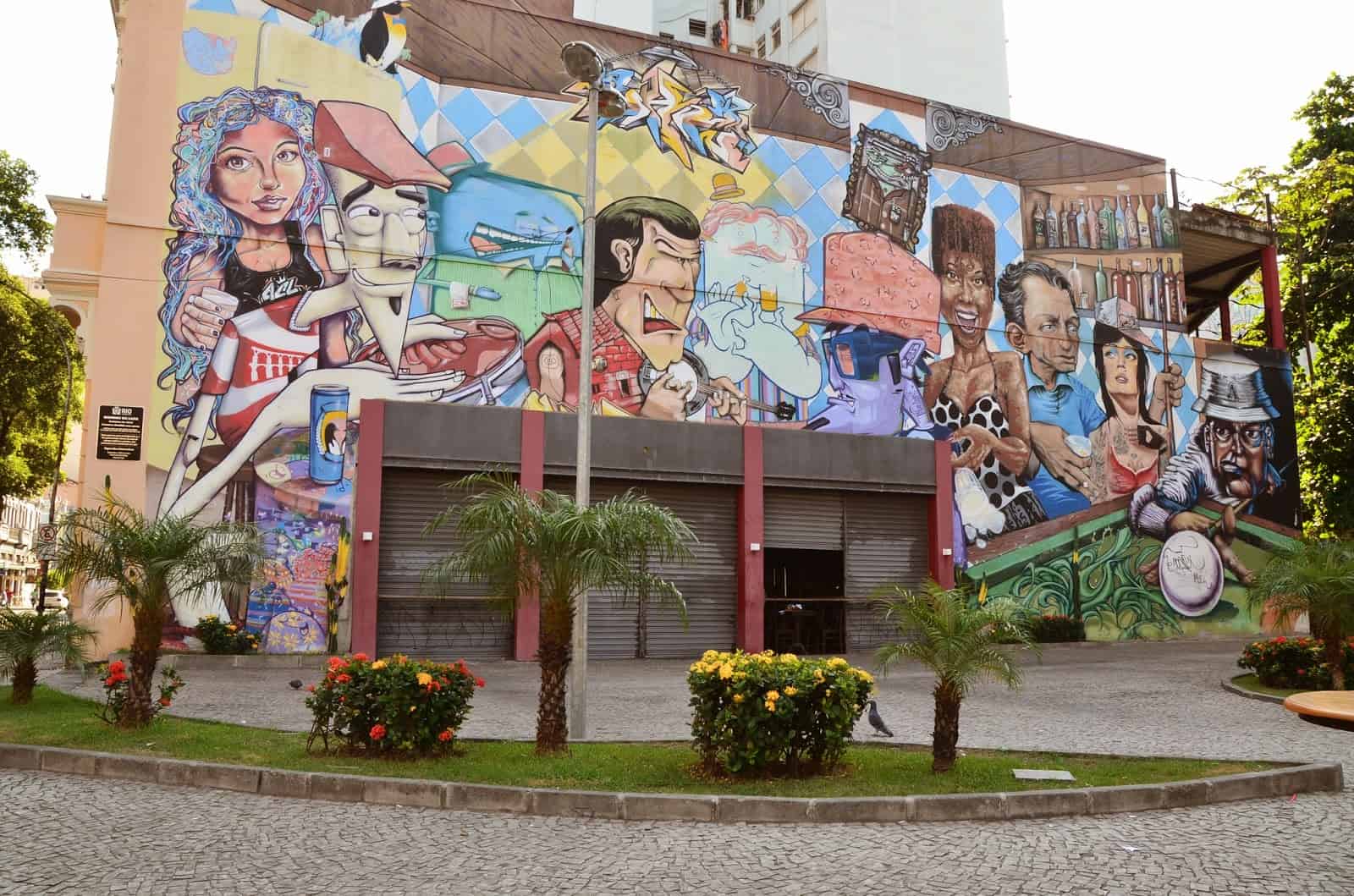 A mural dedicated to Lapa nightlife, Rio de Janeiro, Brazil