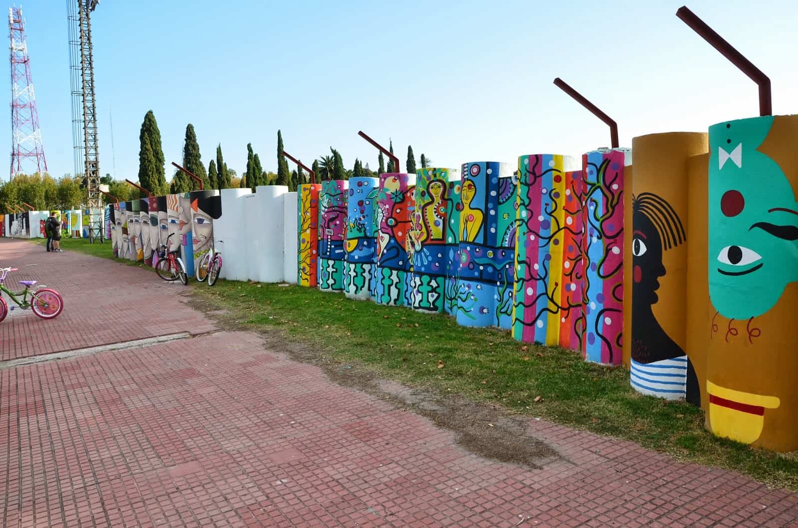 Stadium murals in Colonia del Sacramento, Uruguay