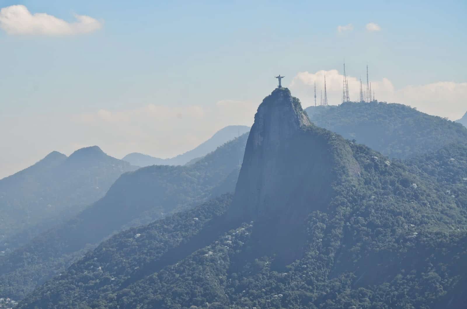 Corcovado from Sugarloaf Mountain in Rio de Janeiro, Brazil