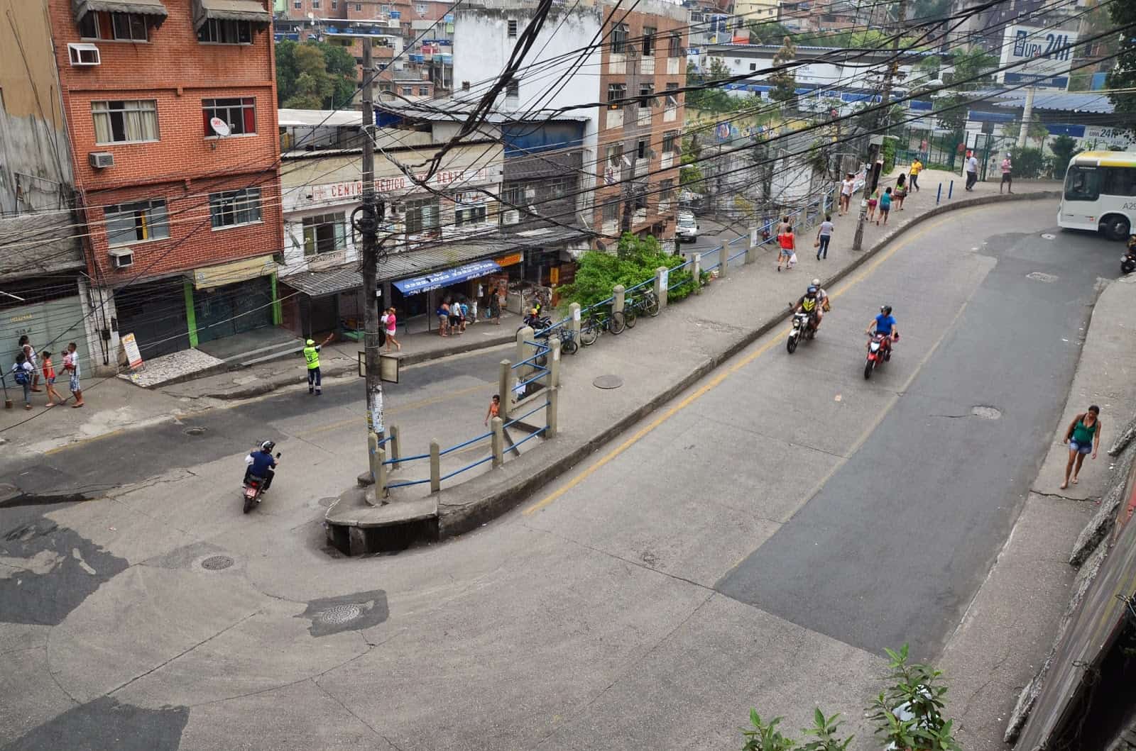 The notorious S-curve at Rocinha favela, Rio de Janeiro, Brazil