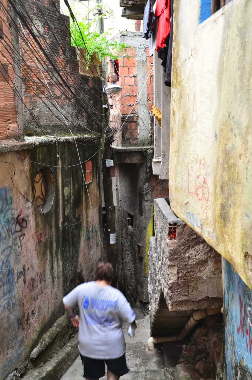 Alley at Rocinha favela, Rio de Janeiro, Brazil