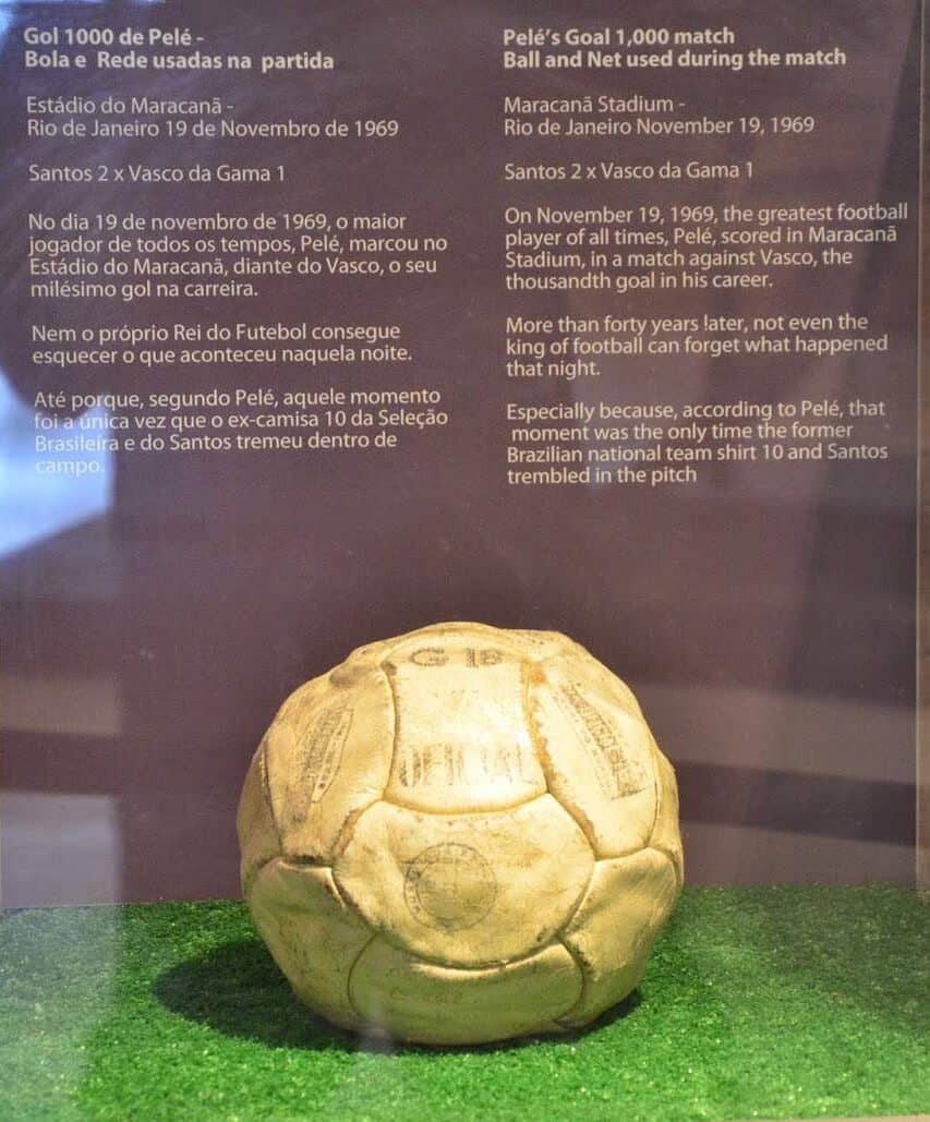 Ball from Pelé's 1000th goal at Estádio do Maracanã in Rio de Janeiro, Brazil