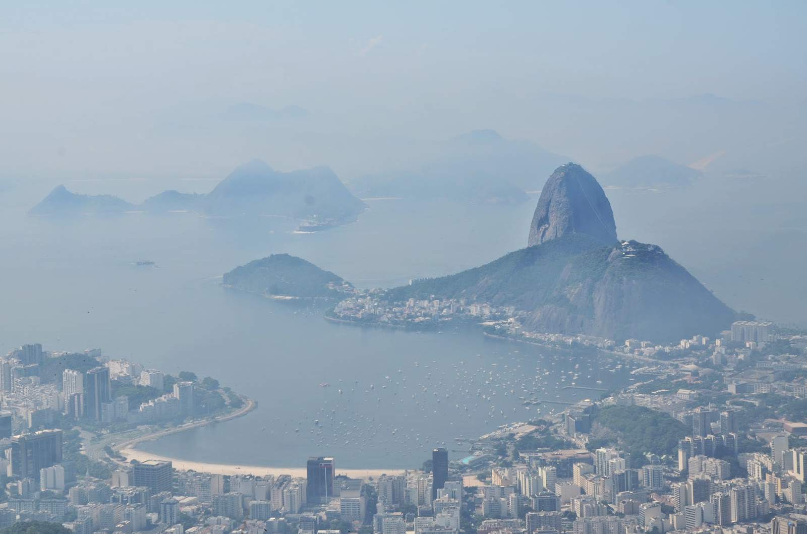 Sugarloaf Mountain from Corcovado in the Tijuca Forest National Park, Rio de Janeiro, Brazil