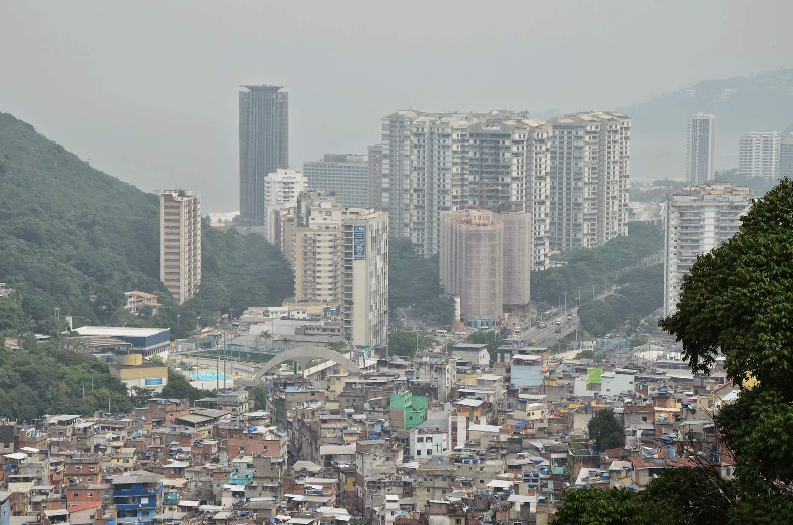 Rocinha meets Rio at Rocinha favela, Rio de Janeiro, Brazil