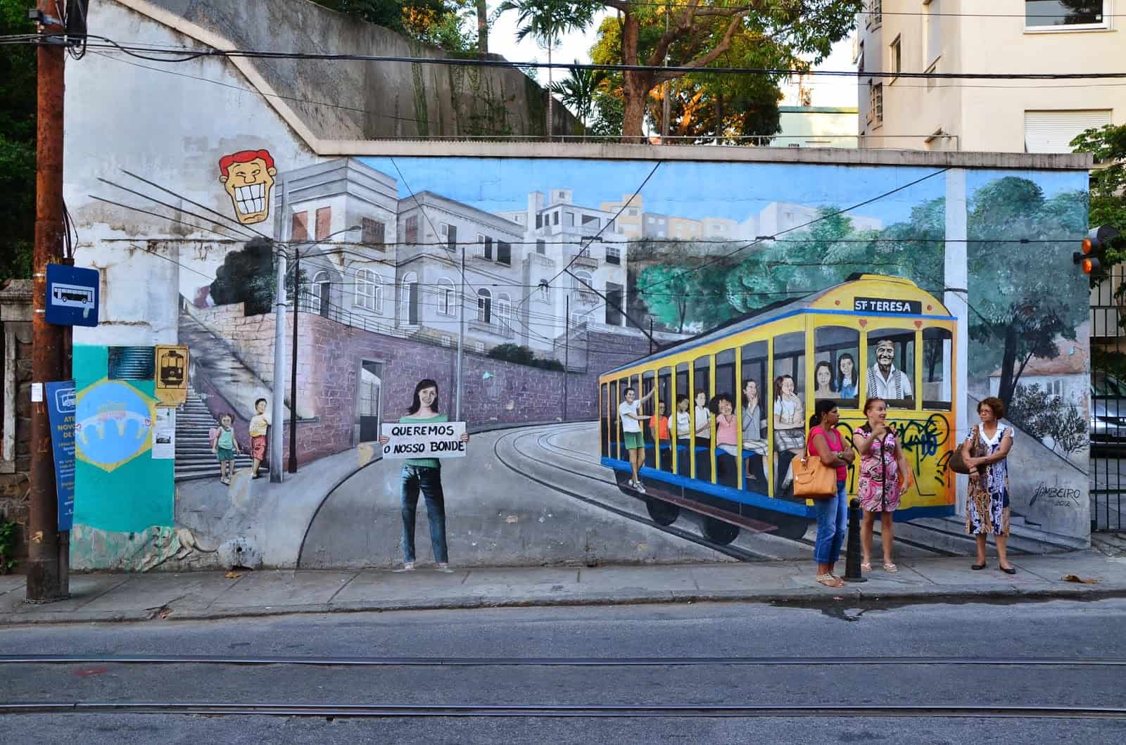 A mural in Santa Teresa in Rio de Janeiro, Brazil