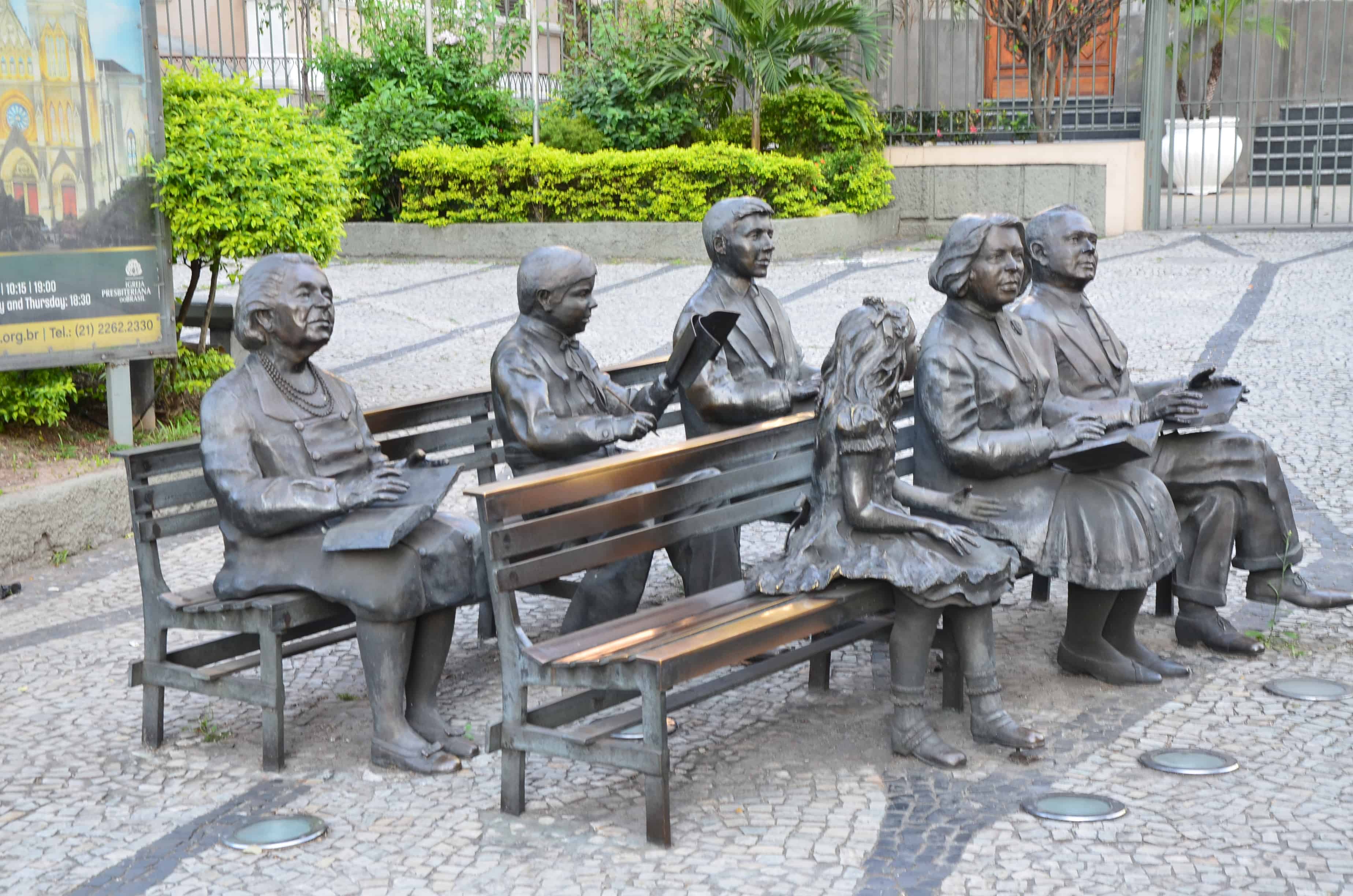 Sculpture in front of Catedral Presbiteriana in Rio de Janeiro, Brazil