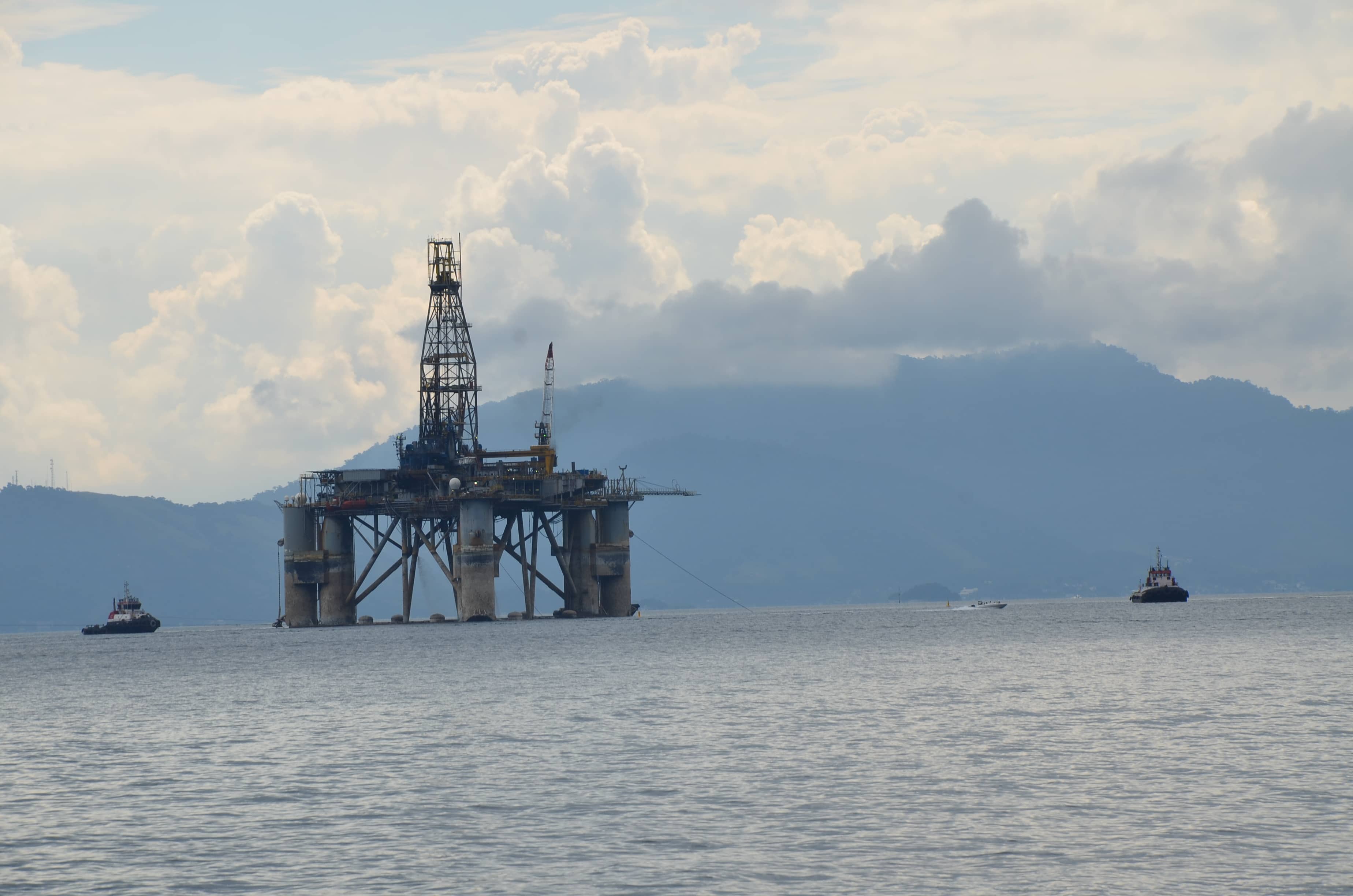 Oil platform off Ilha Grande, Brazil