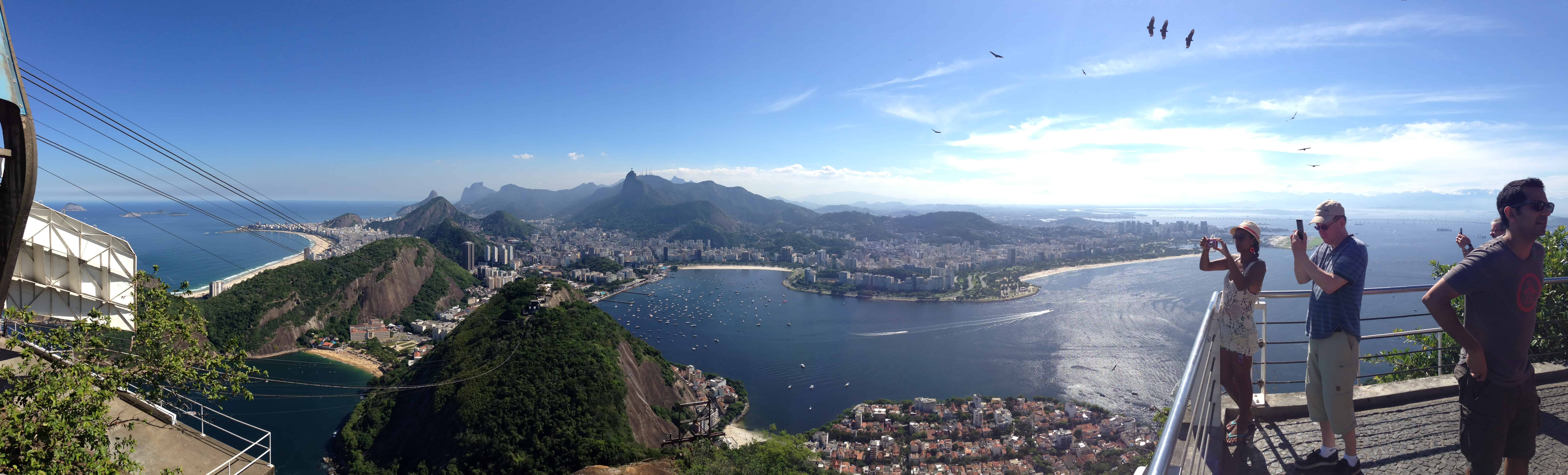 Panoramic view from Sugarloaf Mountain in Rio de Janeiro, Brazil
