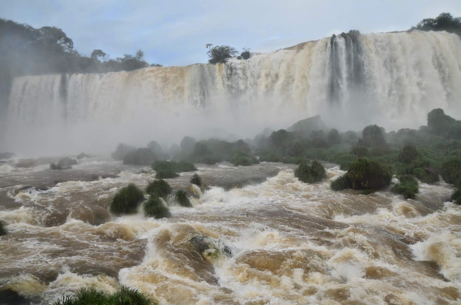 A closer look at the falls at Iguaçu National Park in Brazil