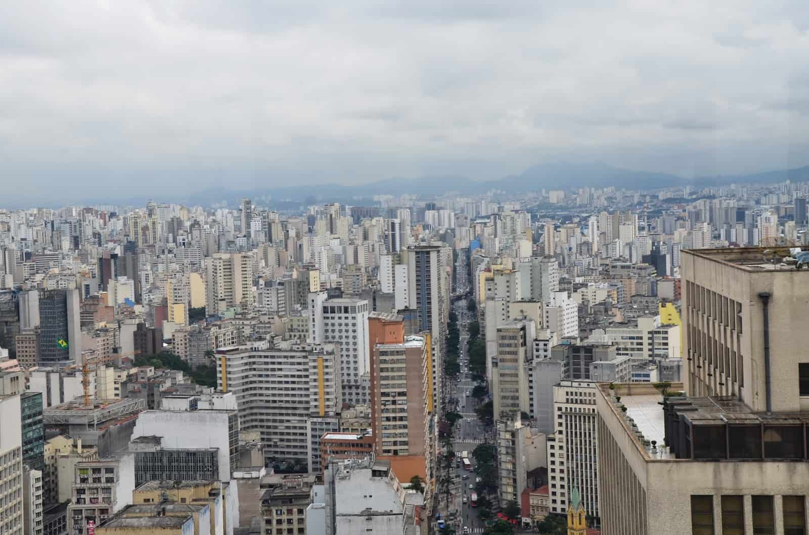 The view from Edifício Altino Arantes in São Paulo, Brazil