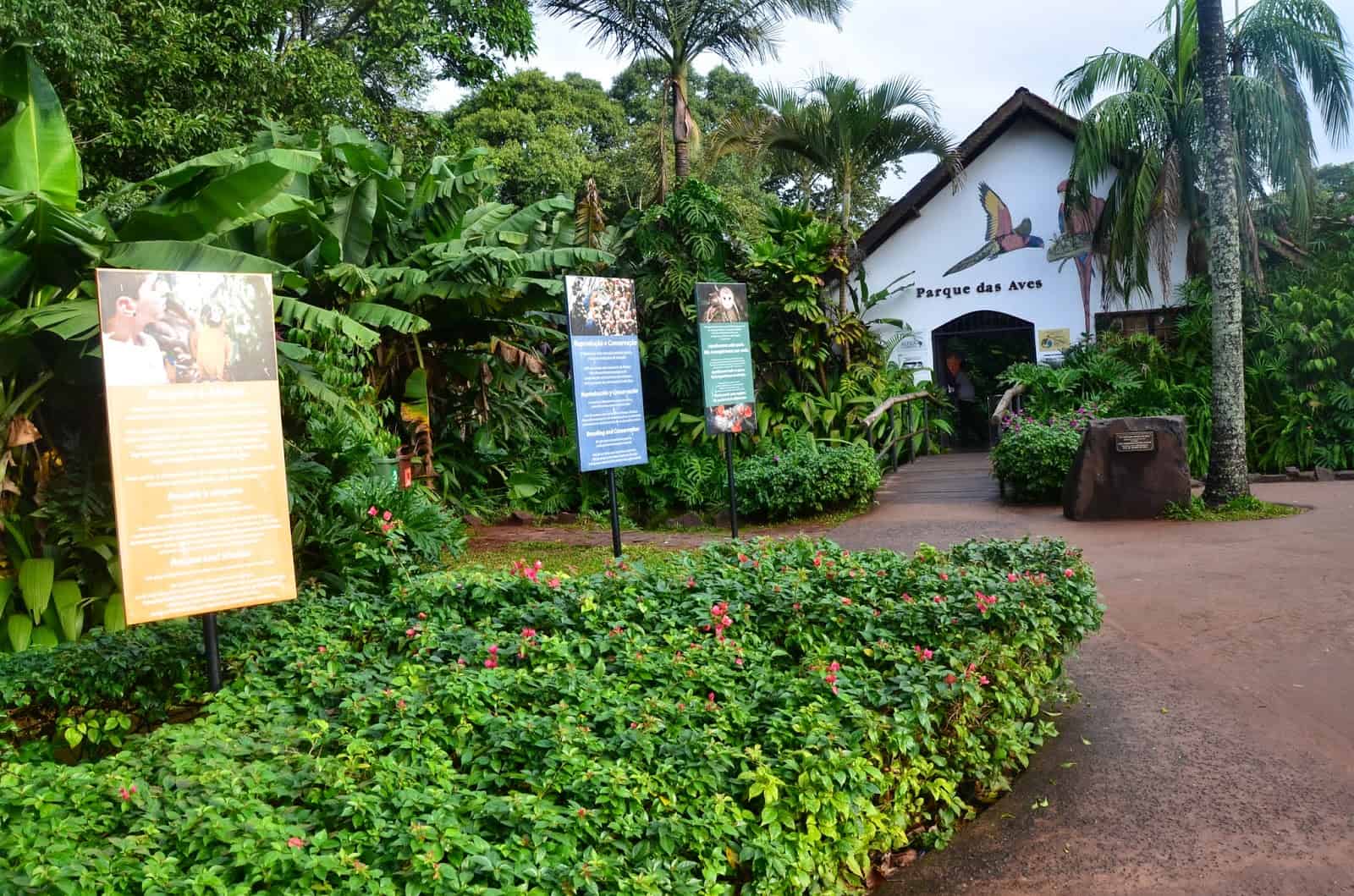 Entrance to the park at Parque das Aves in Foz do Iguaçu, Brazil