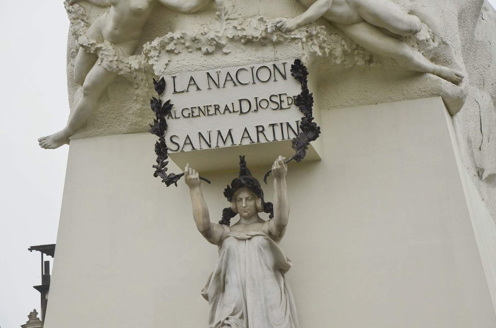 Motherland statue on the San Martín monument