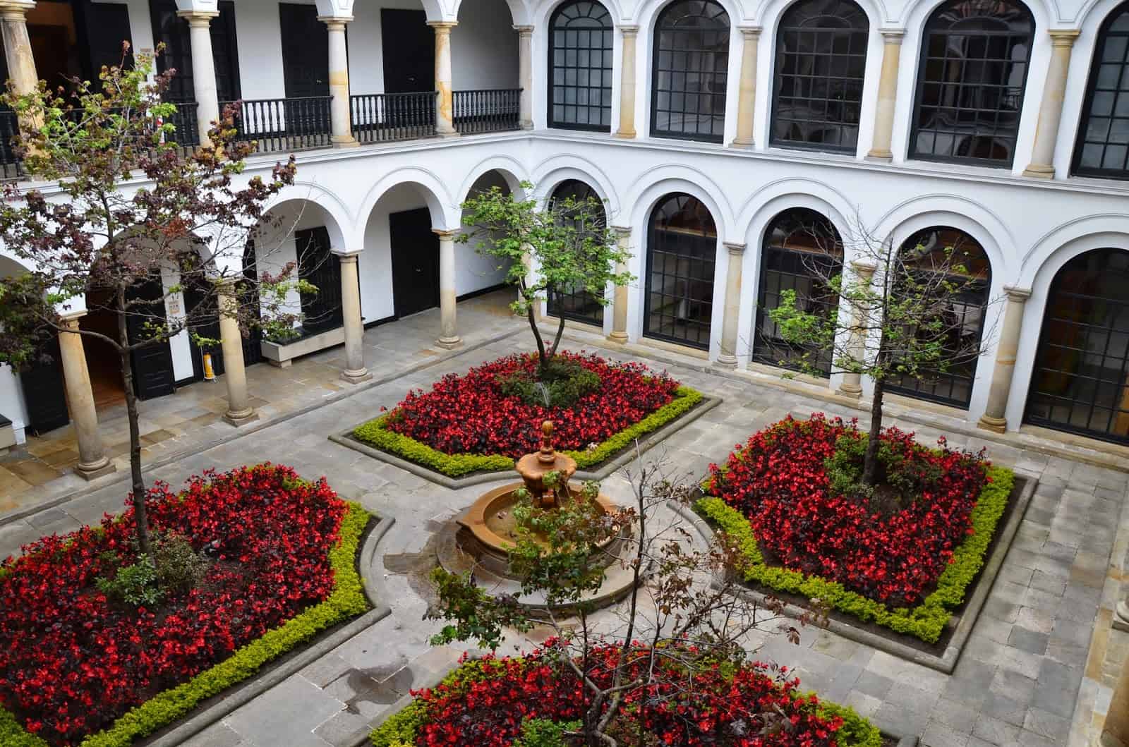 Courtyard of the Botero Museum in Bogotá, Colombia