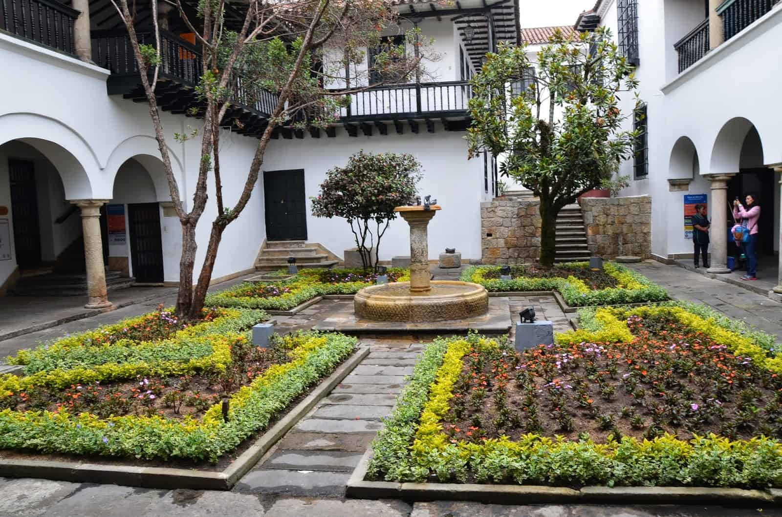 Courtyard of Casa de Moneda in La Candelaria, Bogotá, Colombia