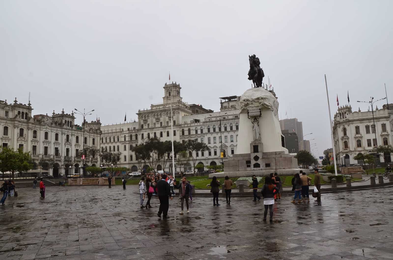 Plaza San Martín in Lima, Peru