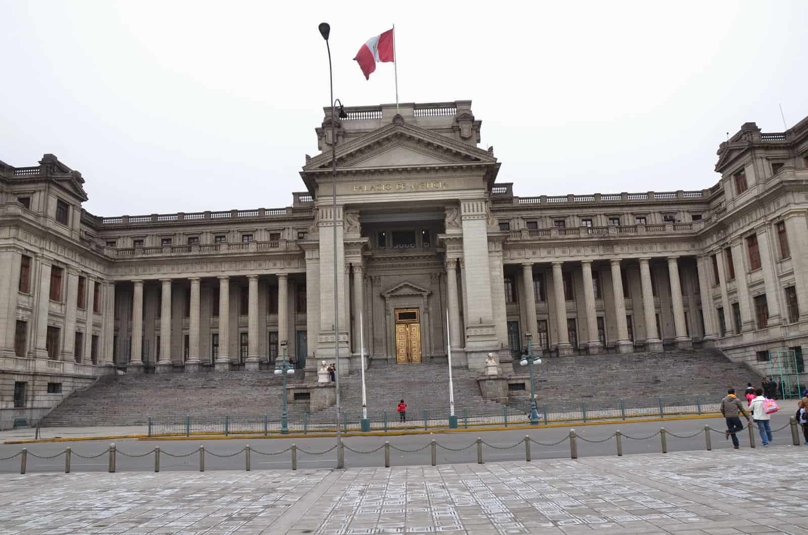 Palace of Justice at Promenade of the Naval Heroes in Lima, Peru