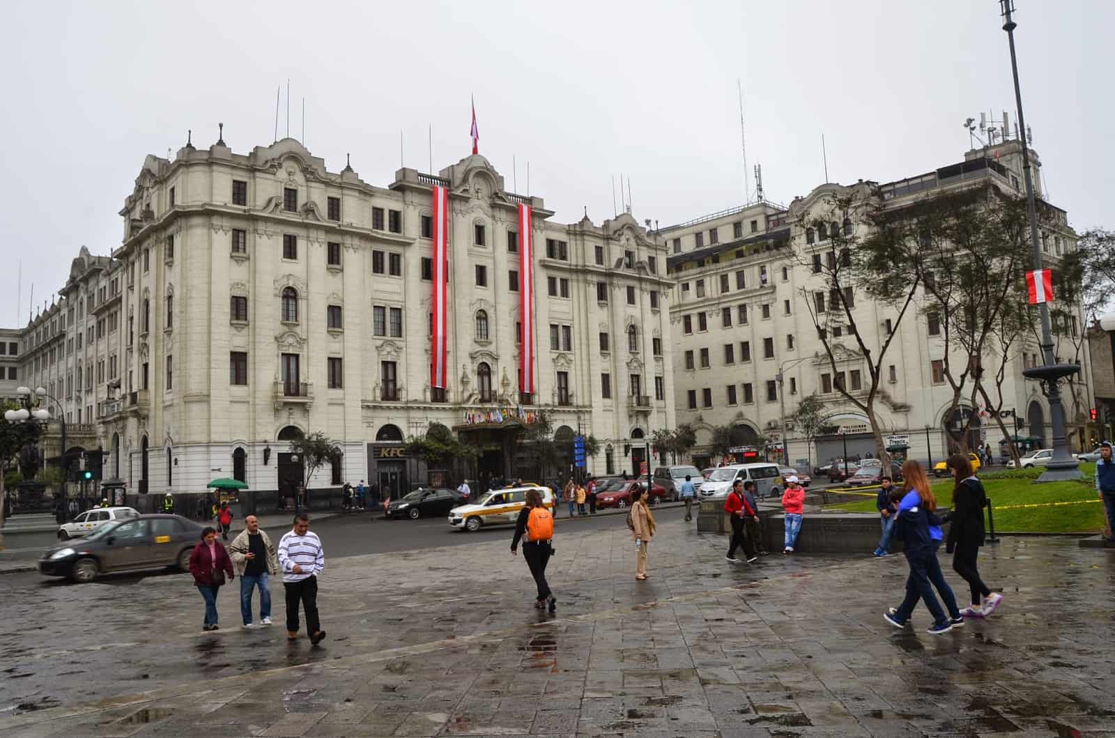 Gran Hotel Bolívar at Plaza San Martín in Lima, Peru