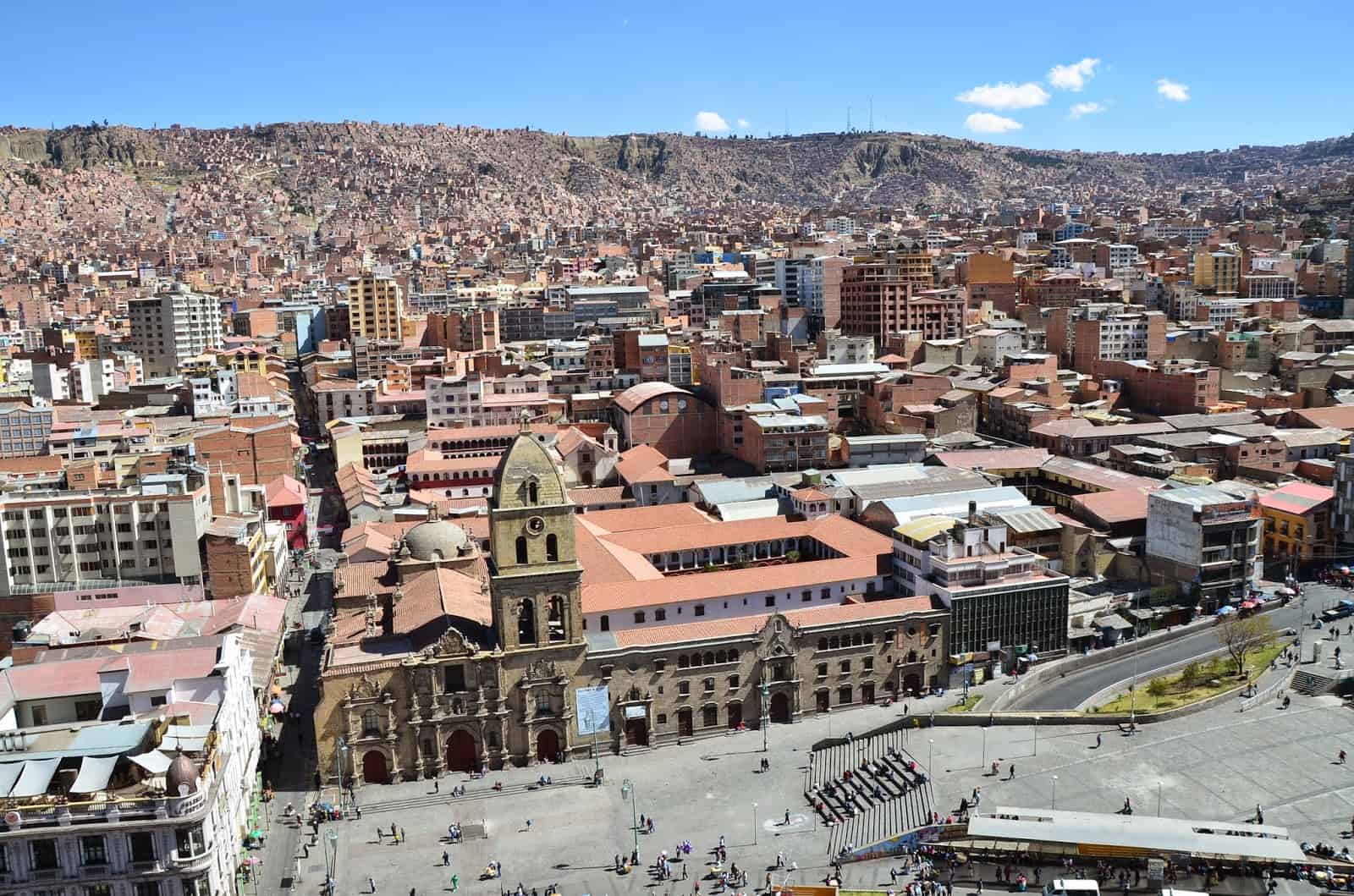 View from Hotel Presidente in La Paz, Bolivia