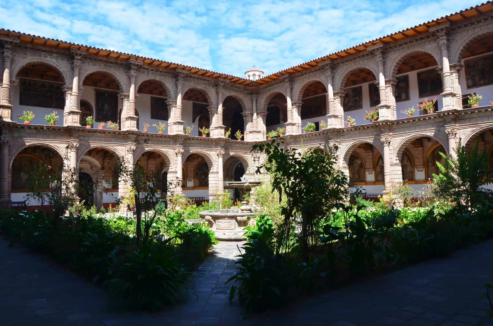 Courtyard of the Church of La Merced in Cusco, Peru