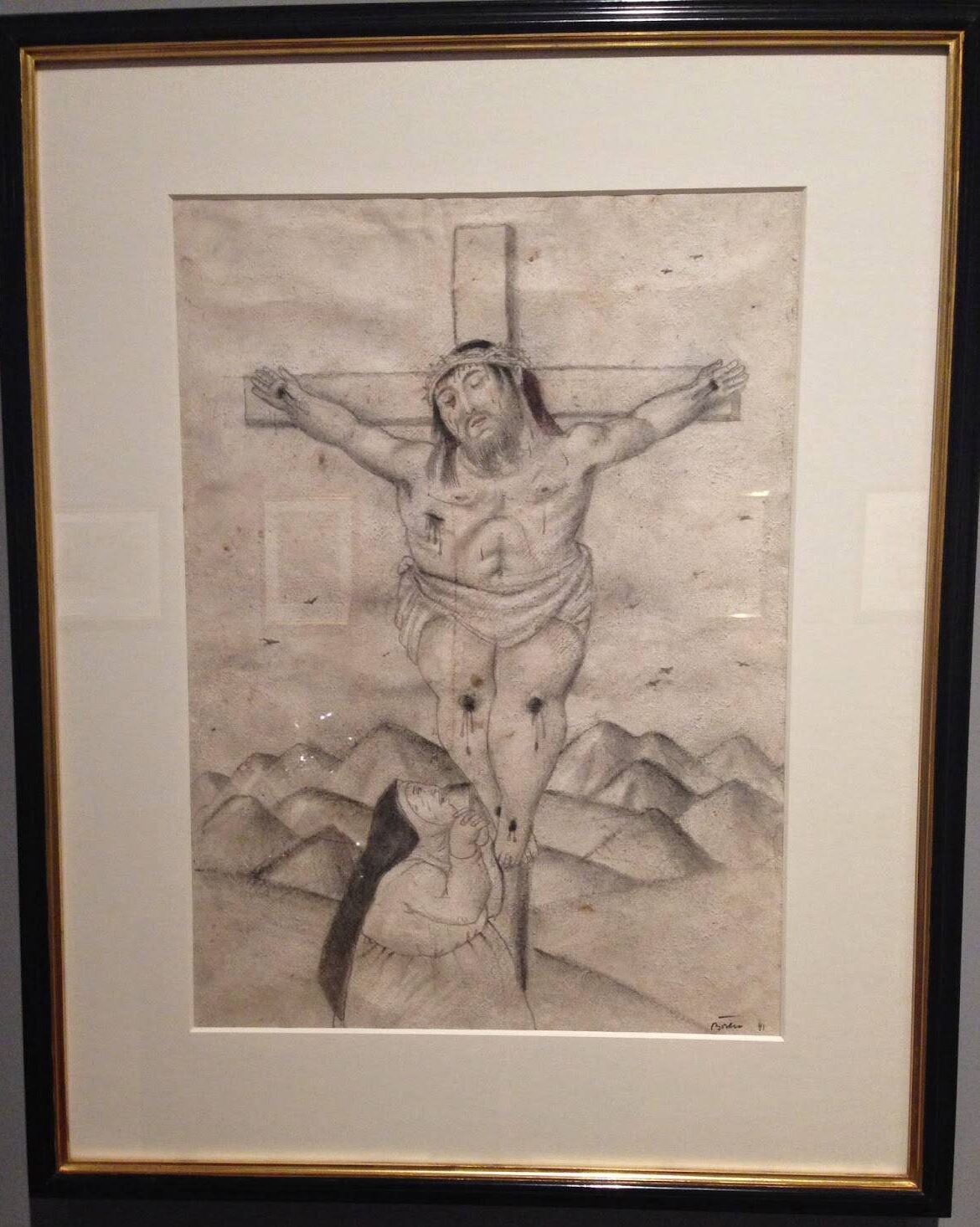 A drawing of Christ by Botero at the Botero Museum in La Candelaria, Bogotá, Colombia