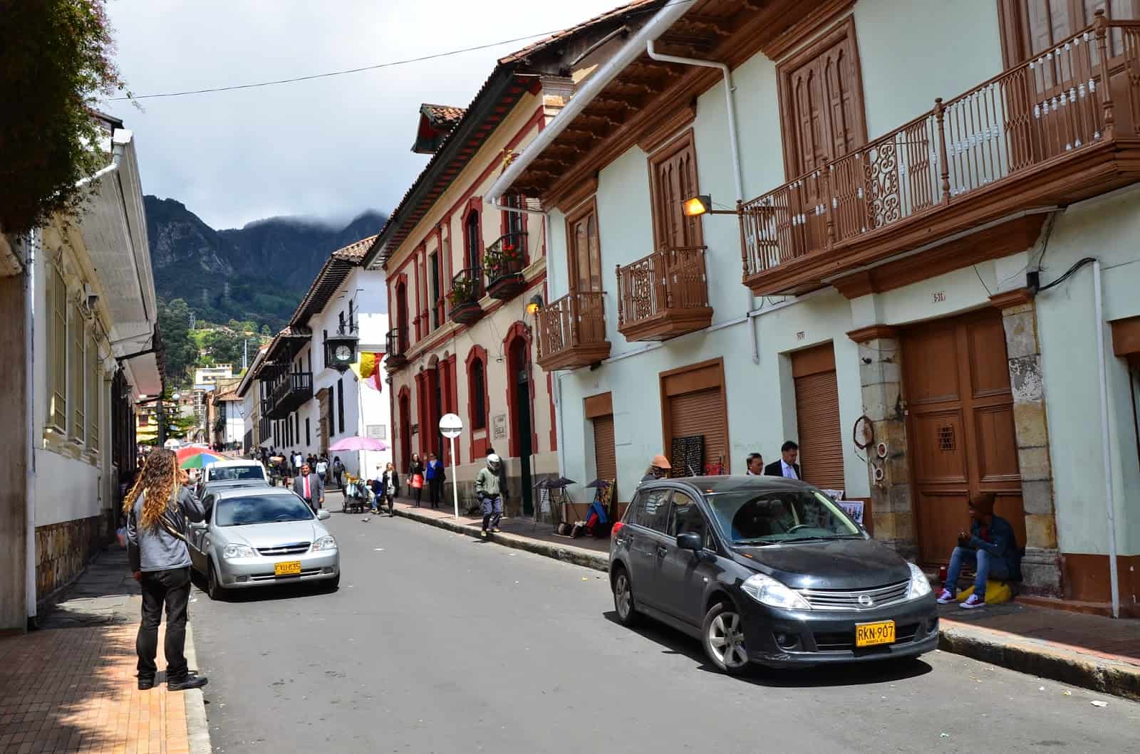 A street in La Candelaria, Bogotá, Colombia