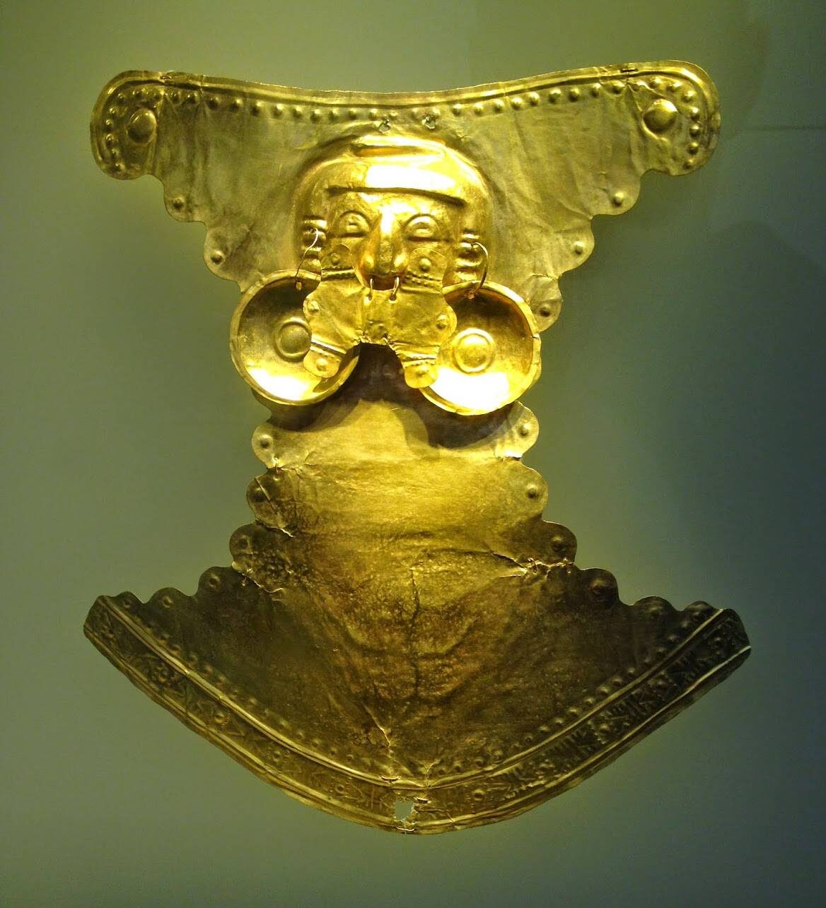 Gold artifact in the Gold Museum in Bogotá, Colombia