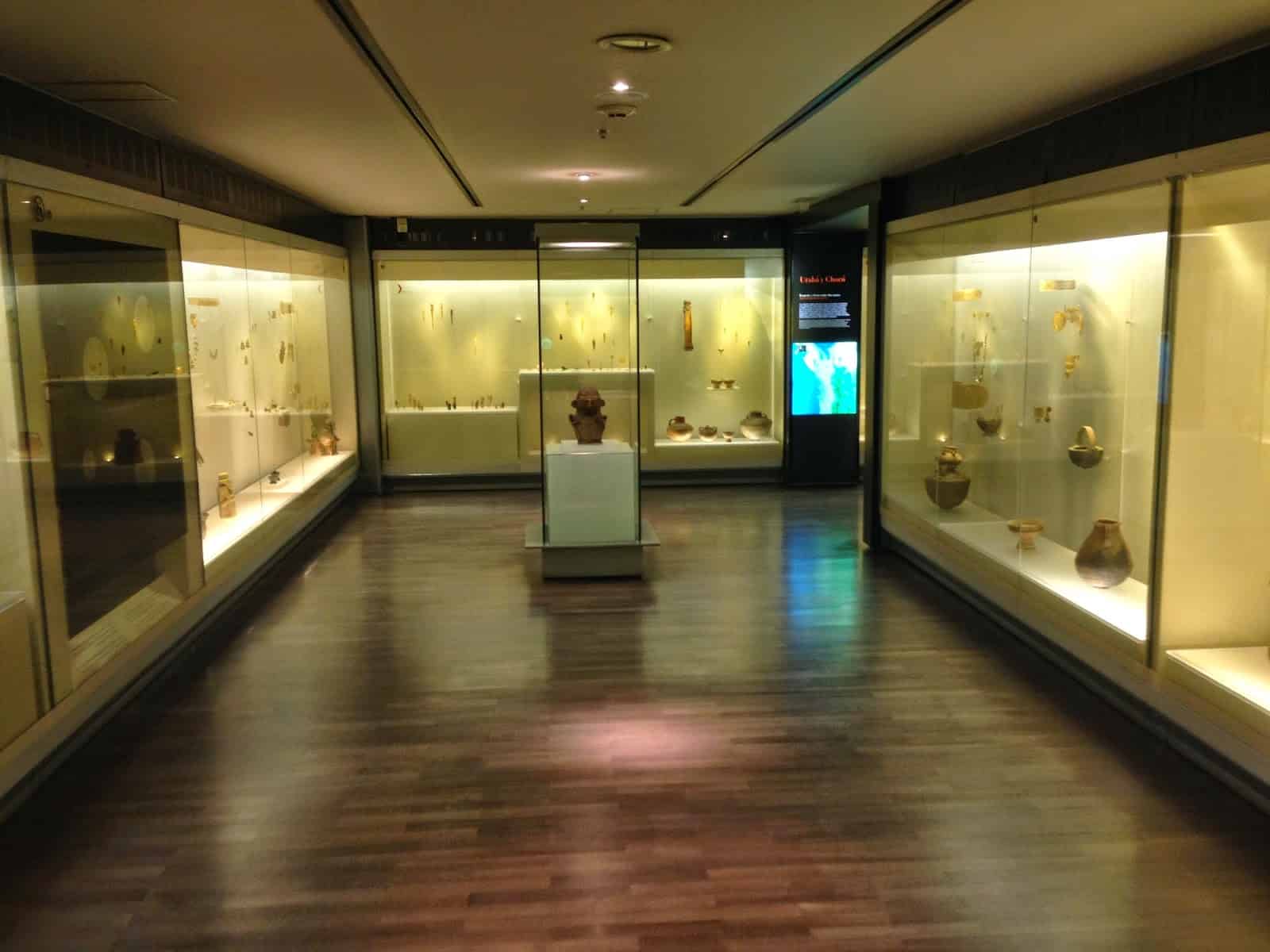 A gallery in the Gold Museum in Bogotá, Colombia