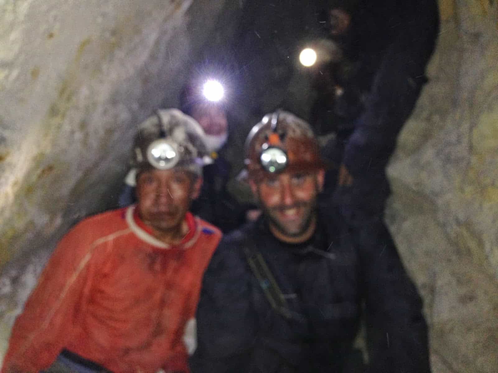 Me and Sapito (miners aren’t photographers!) at Mina Santa Elena, Cerro Rico, Potosí, Bolivia