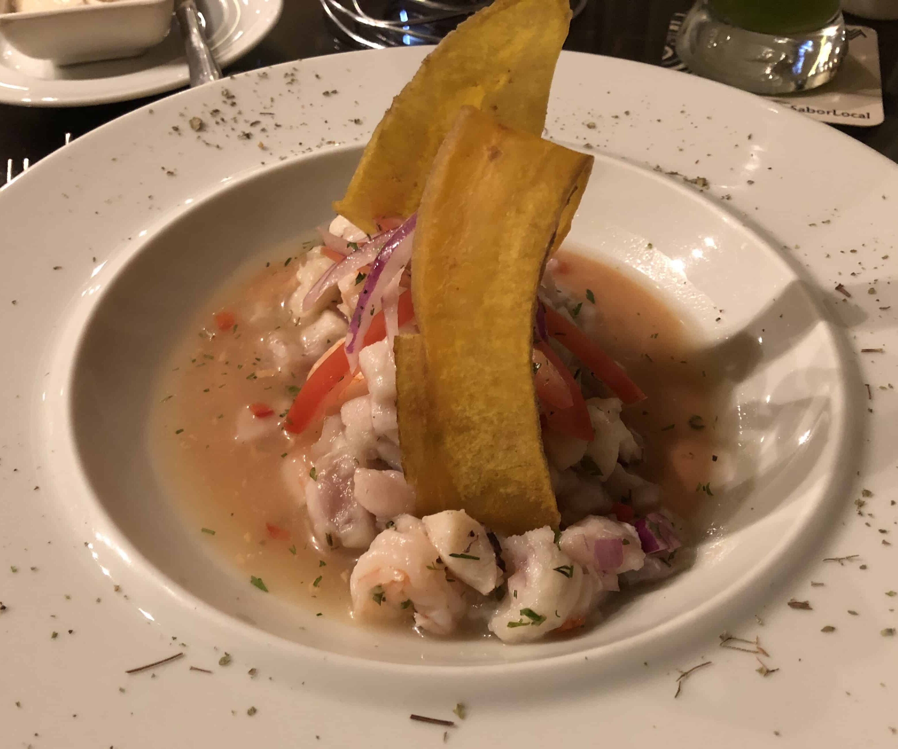 Ceviche at the restaurant at the Movich Buró 26