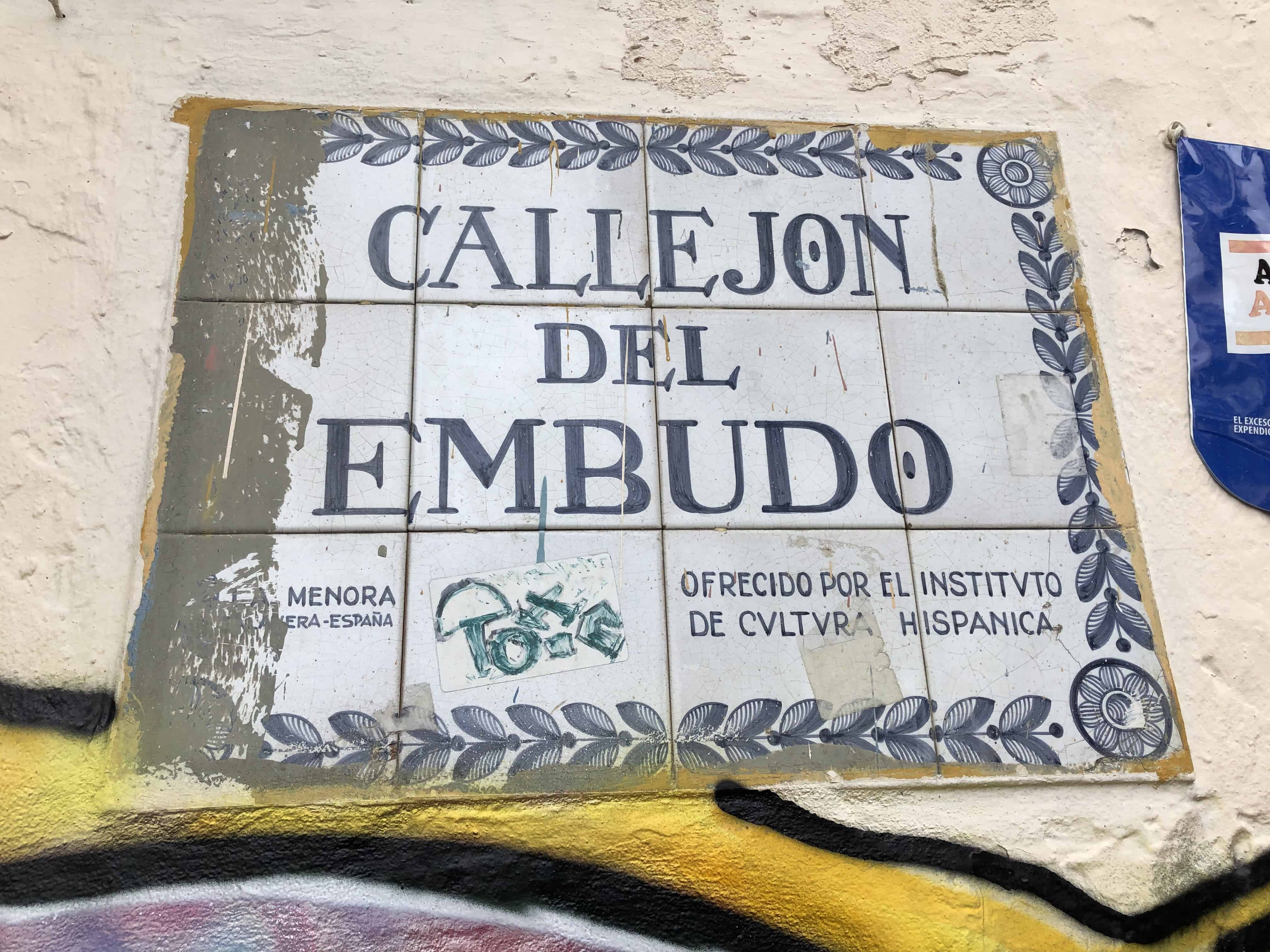 Callejón del Embudo in La Candelaria, Bogotá, Colombia