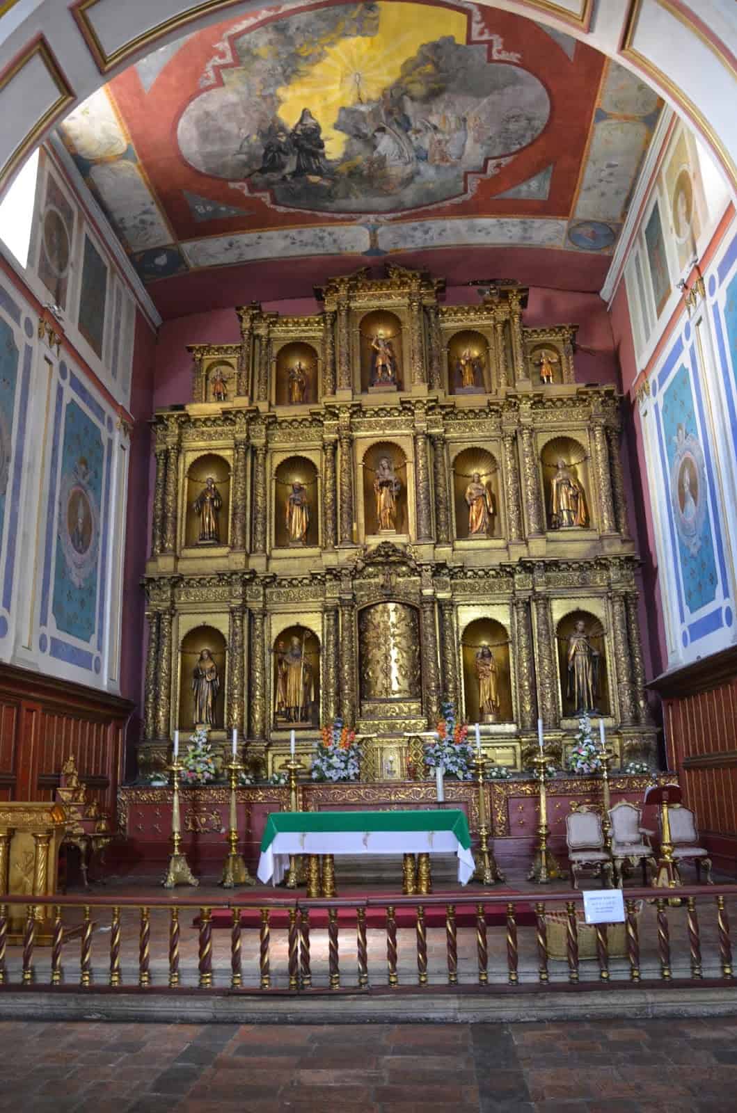 Altarpiece of Our Lady of La Candelaria in La Candelaria, Bogotá, Colombia