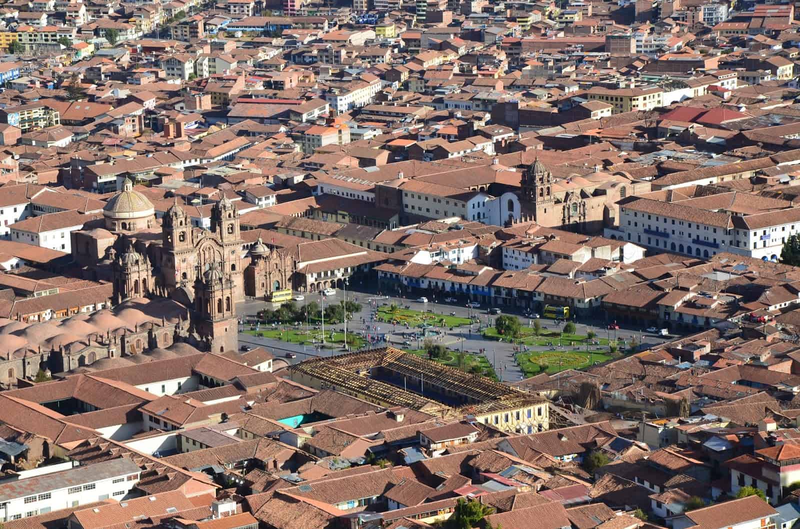 View of Cusco from Cristo Blanco in Cusco, Peru