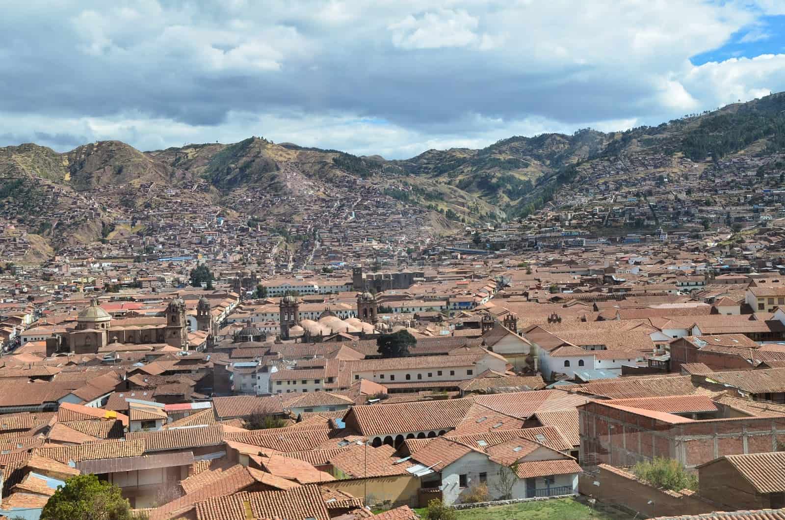 View from Mirador de San Blas in San Blas, Cusco, Peru