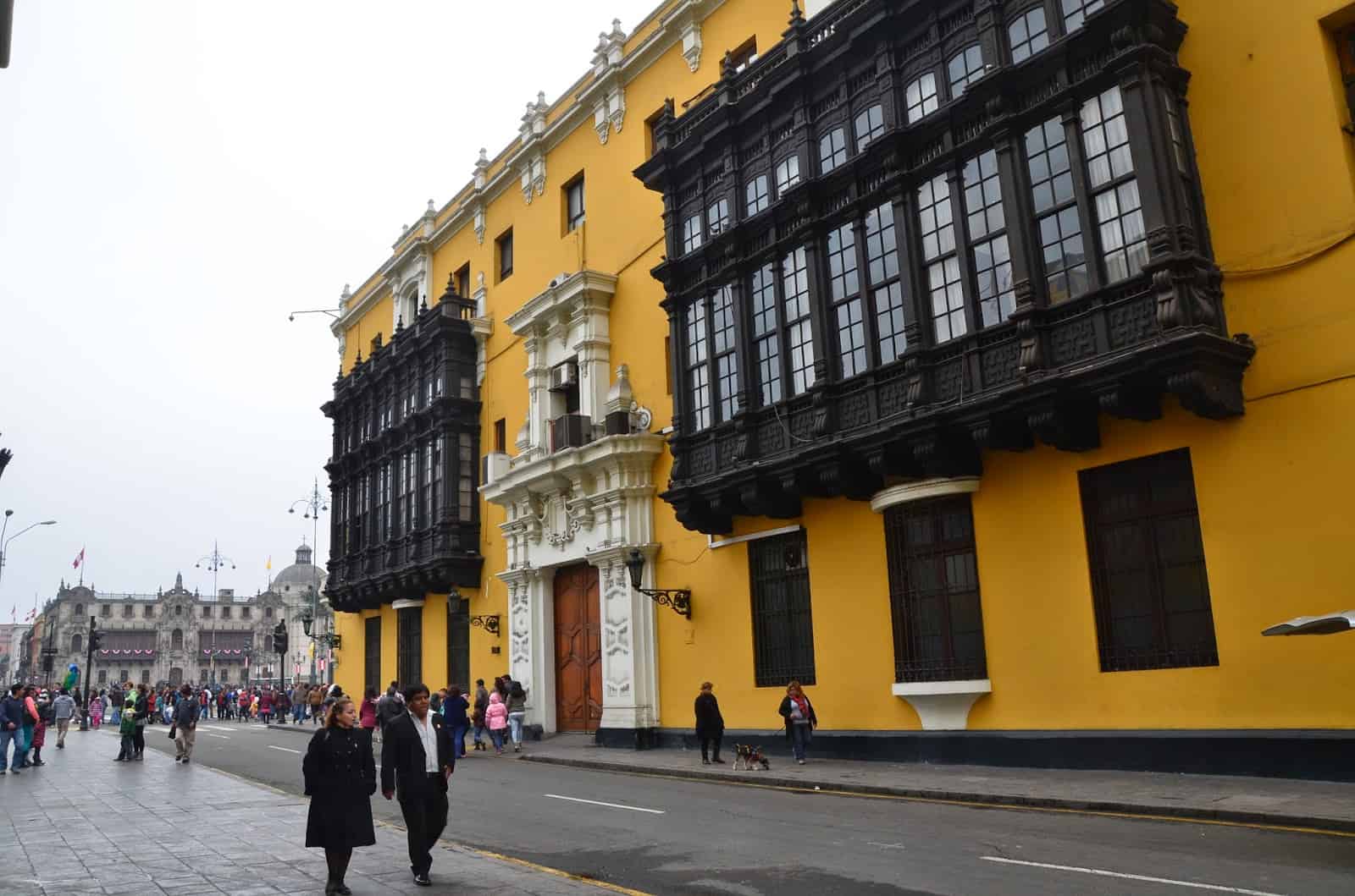 Palacio Municipal at Plaza Mayor in Lima, Peru