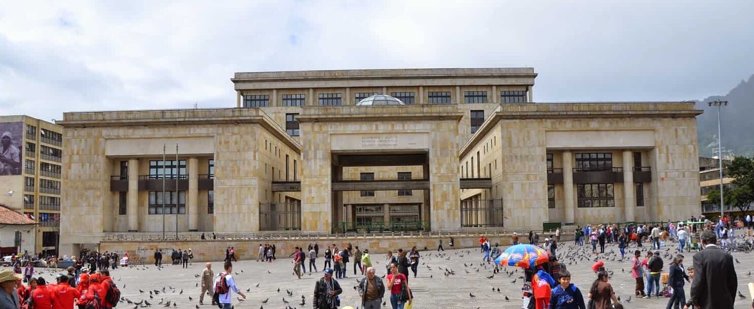 Palace of Justice on Plaza de Bolívar, La Candelaria, Bogotá, Colombia