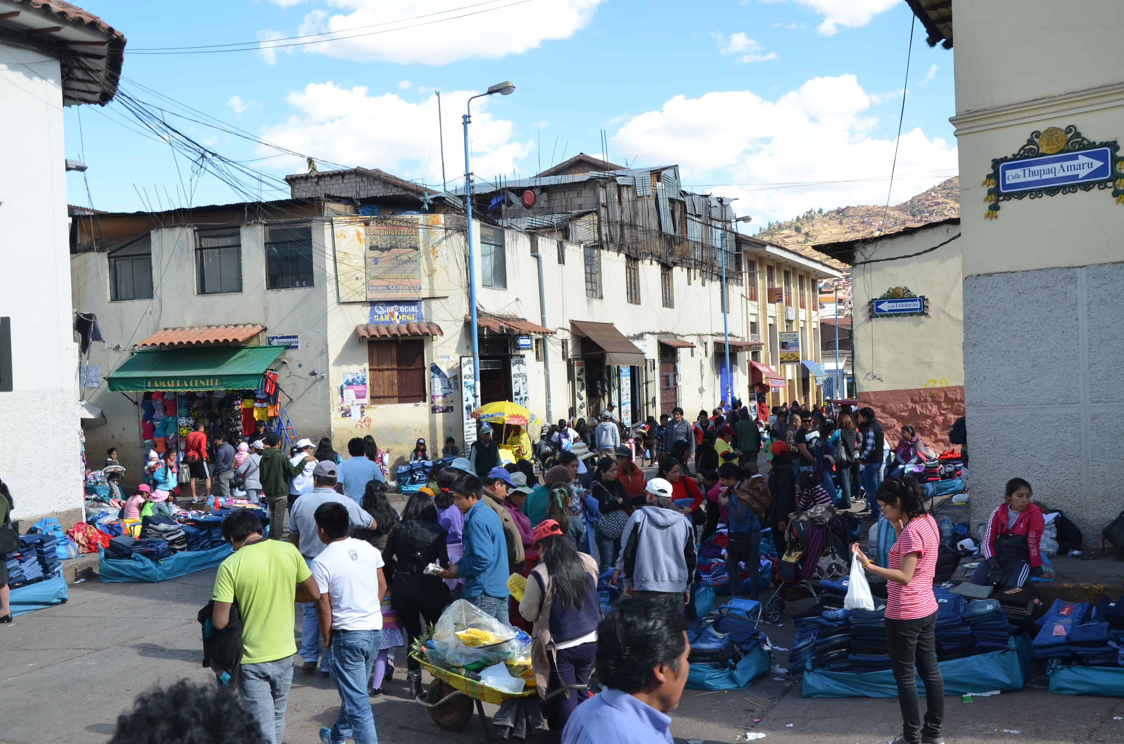 Outside of Mercado San Pedro in Cusco, Peru
