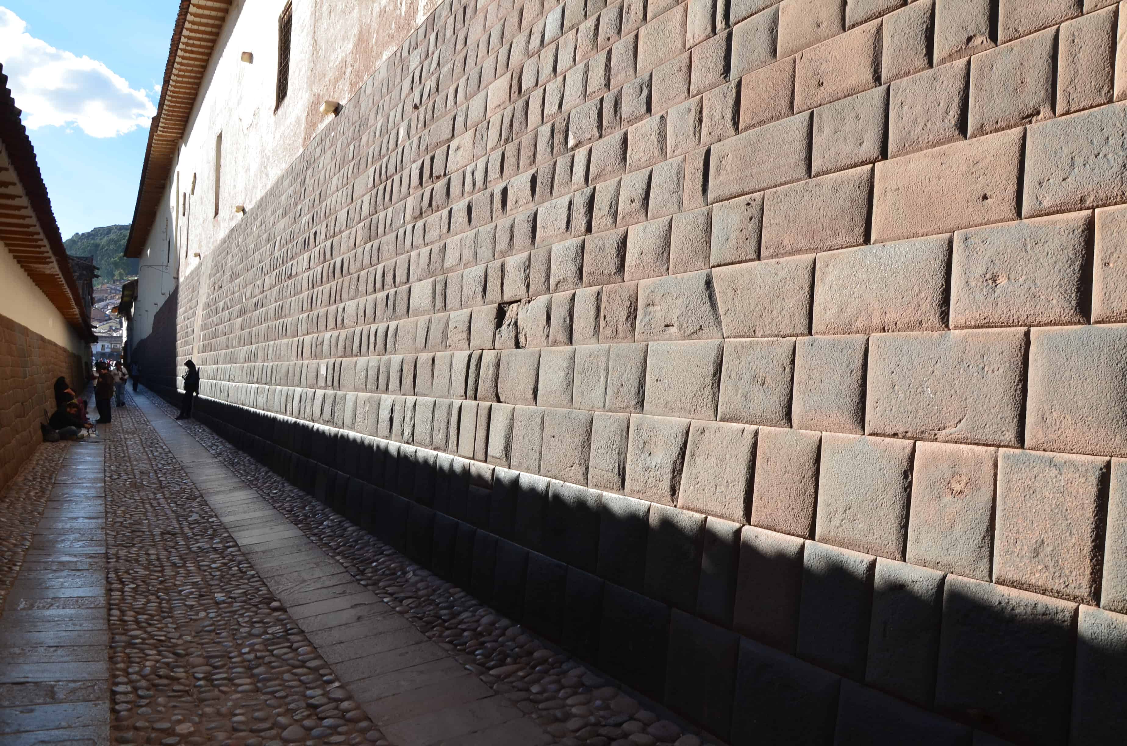 Incan wall of the House of the Chosen Women on Convento Santa Catalina de Sena in Cusco, Peru
