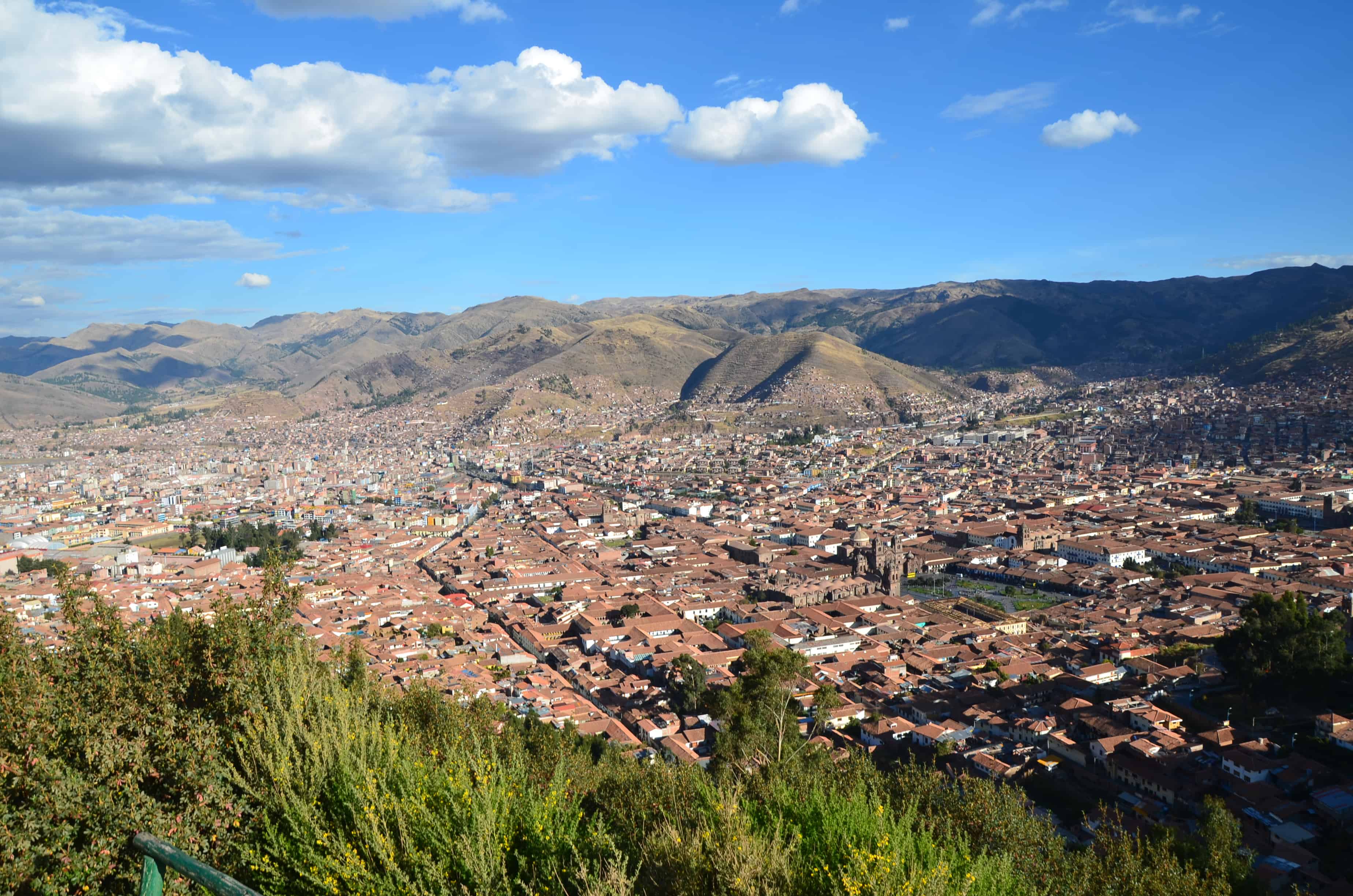 View of Cusco from Cristo Blanco, Peru