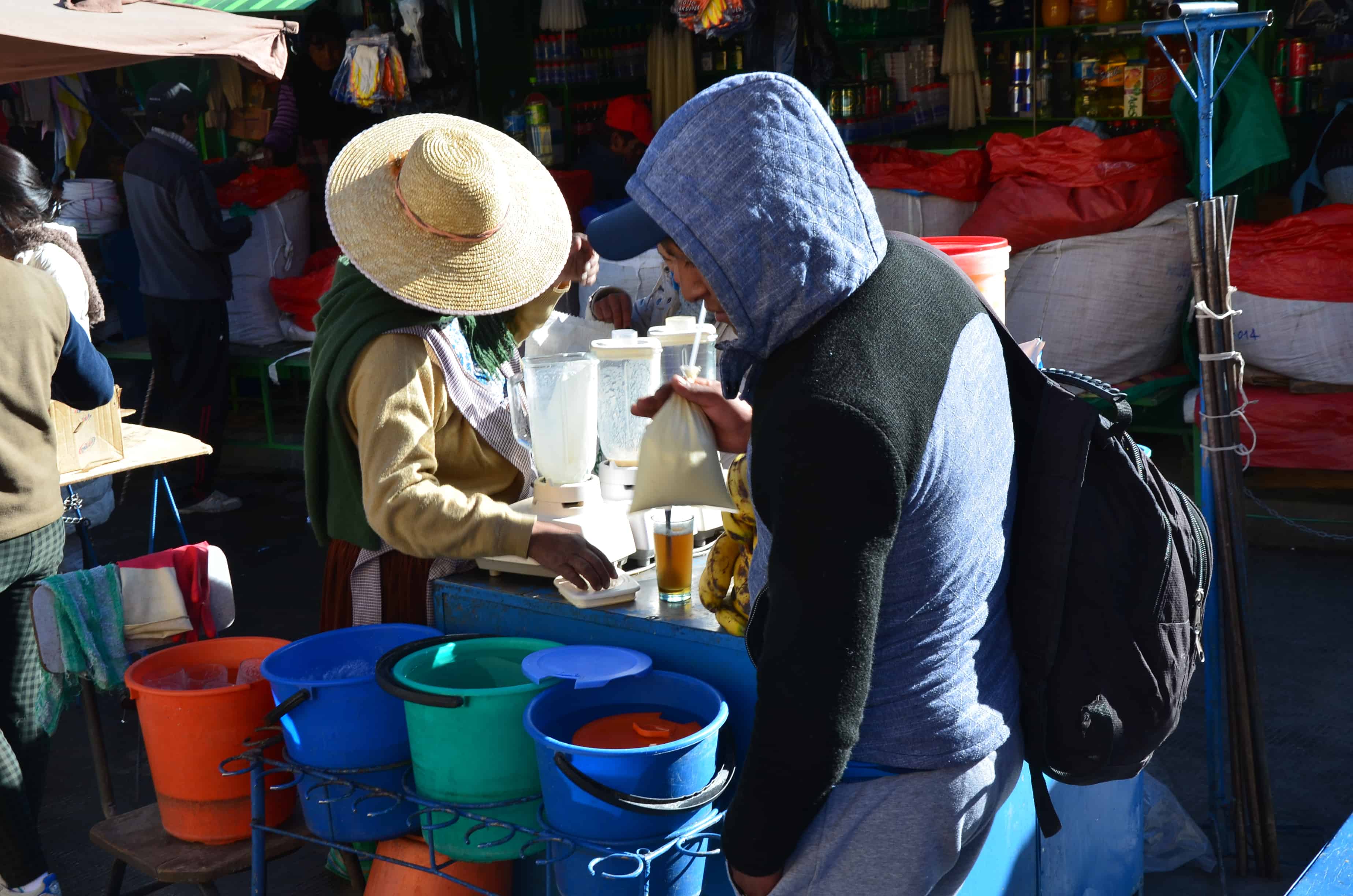 Miner's market in Potosí, Bolivia