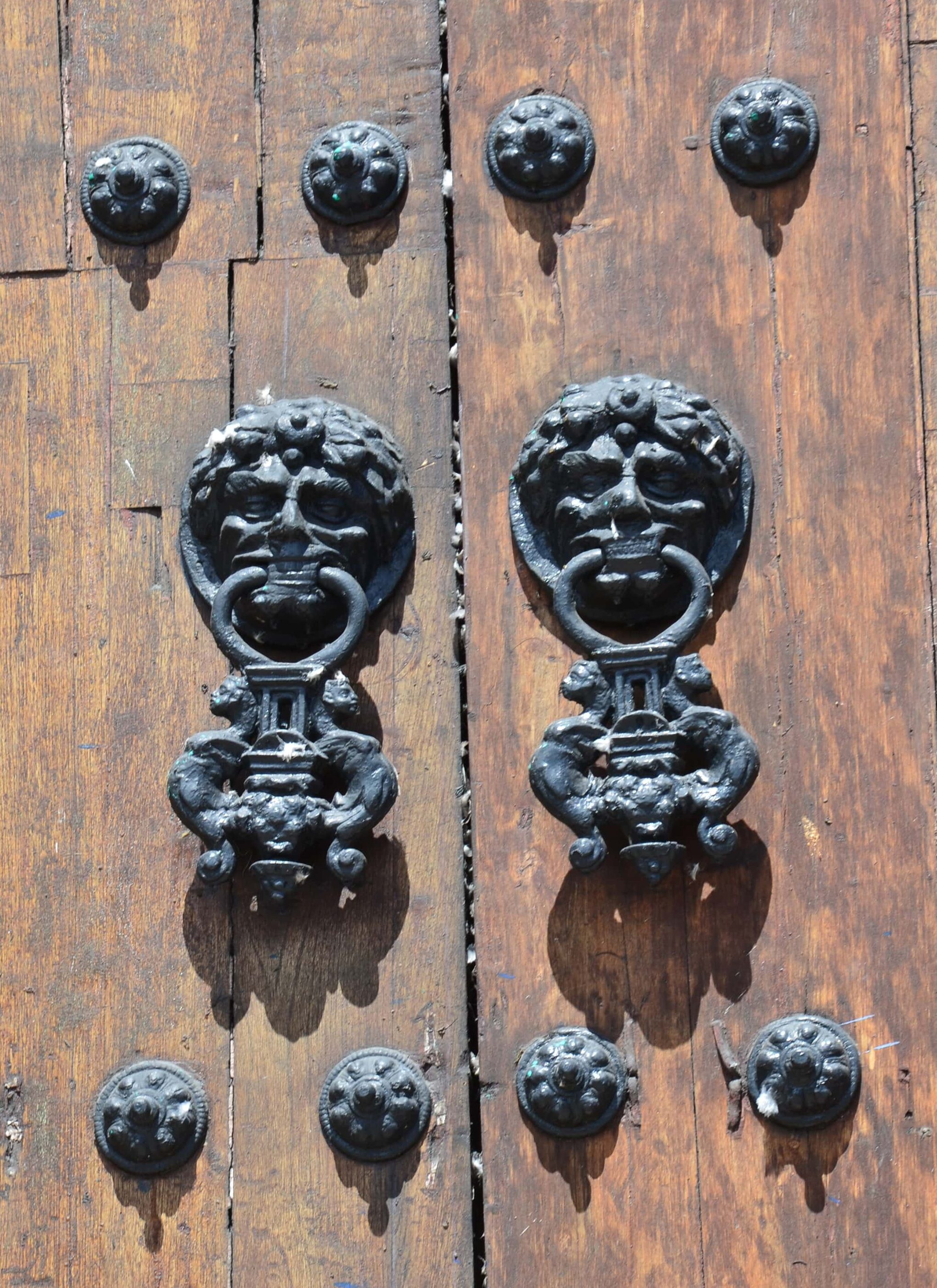 Door knockers on the Cathedral of Bogotá