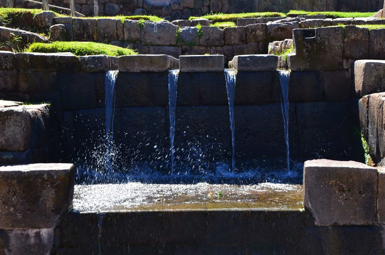 Irrigation system at Tipón, Peru