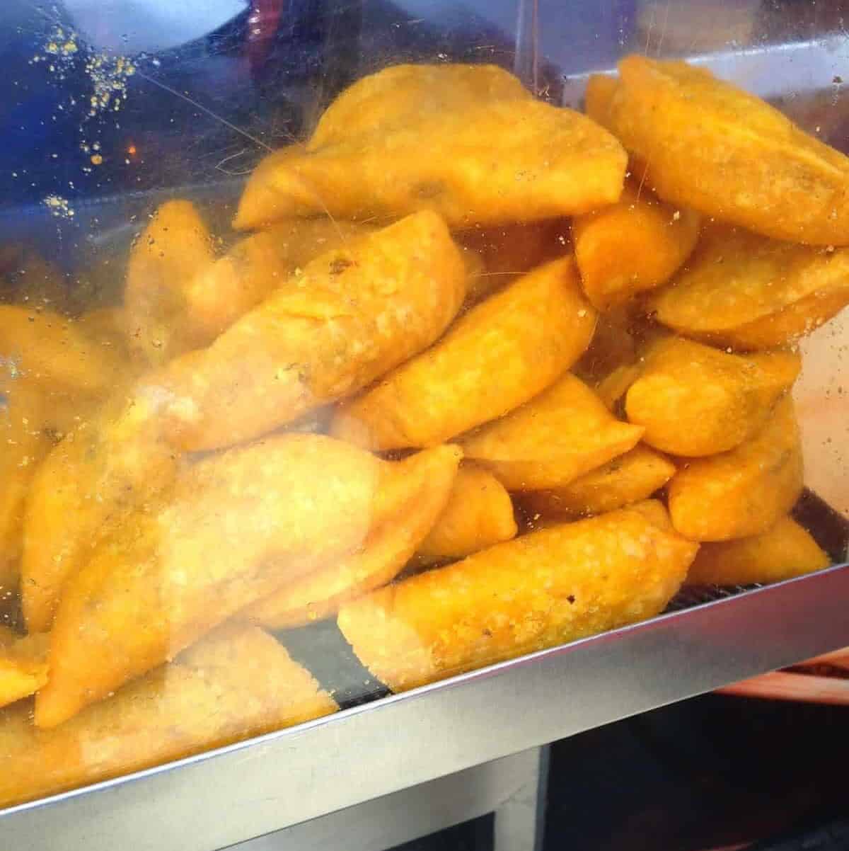 Empanadas at Empanadisima in El Poblado, Medellín, Antioquia, Colombia