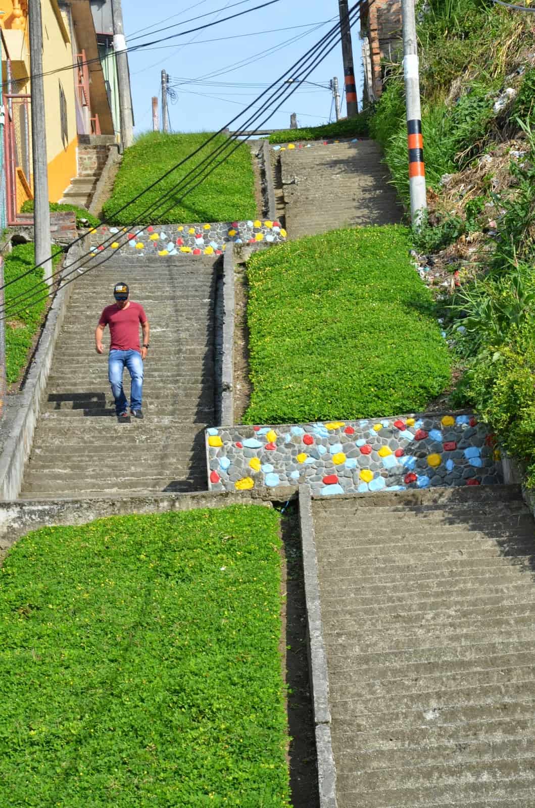 A stairway in Belén de Umbría, Risaralda, Colombia
