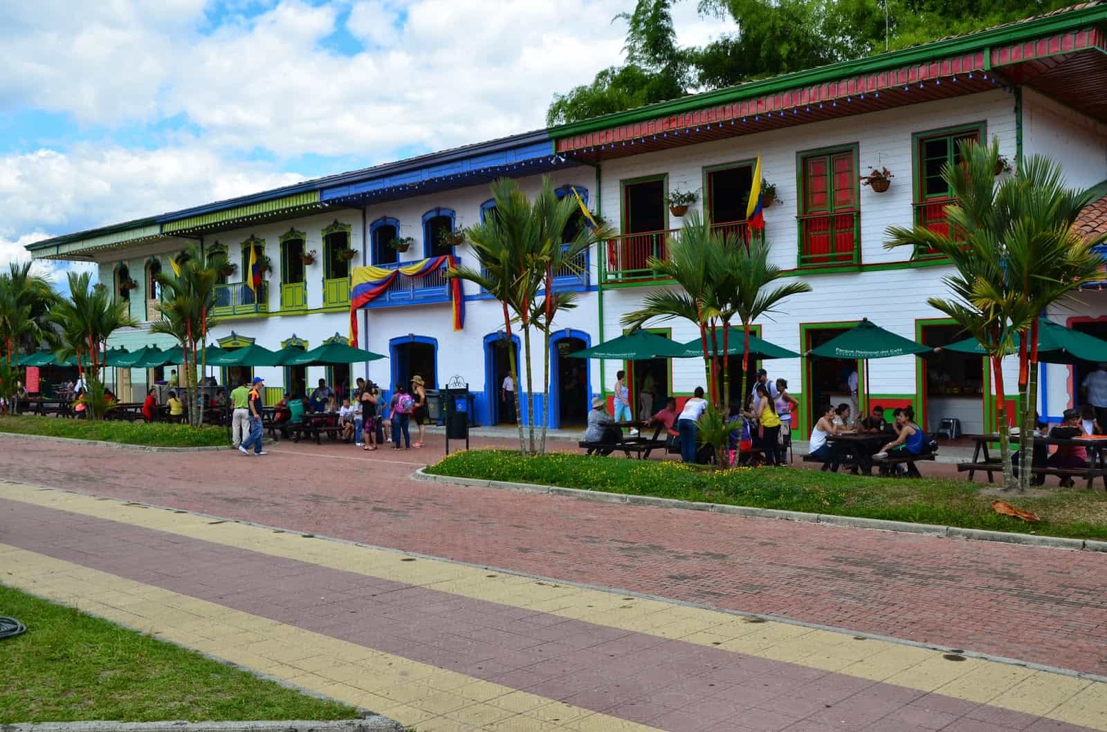 Restaurants at Parque Nacional del Café in Quindío, Colombia
