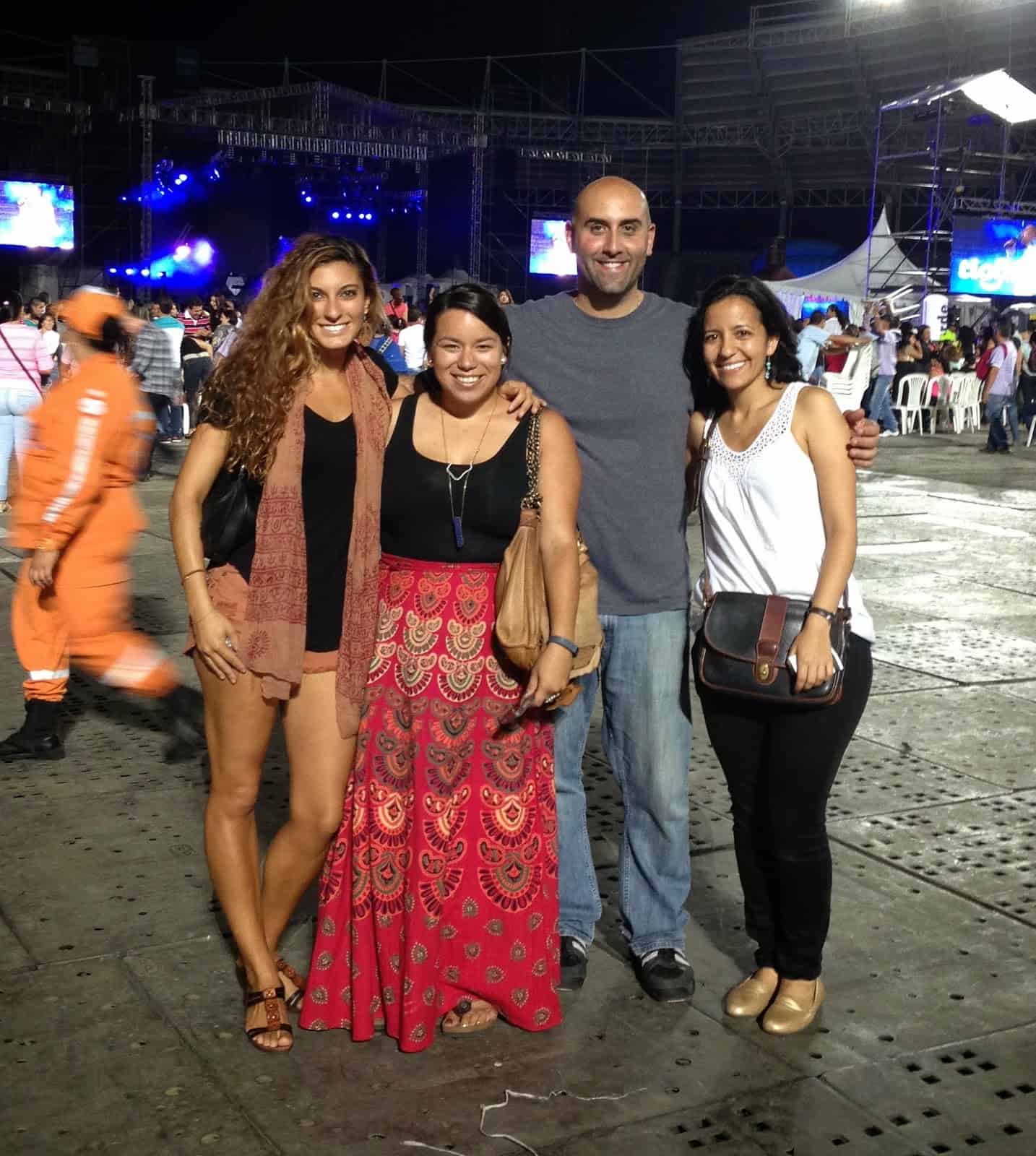 Our group at the Marc Anthony concert in Pereira, Risaralda, Colombia