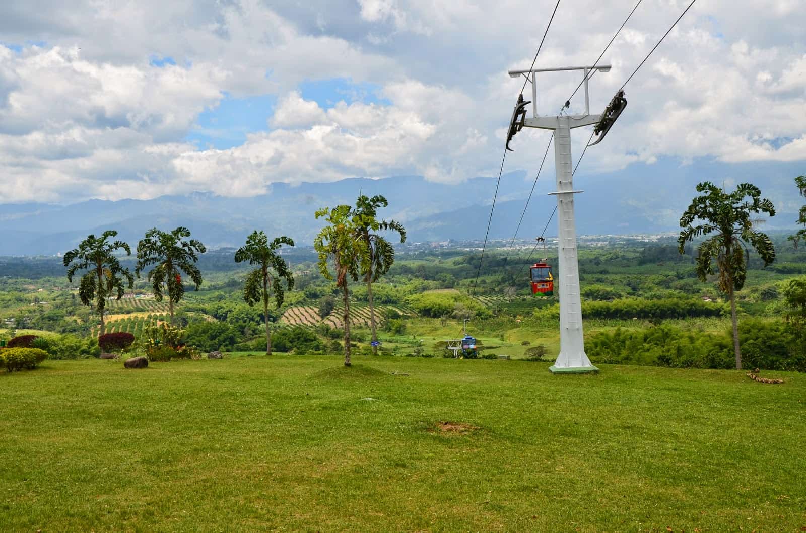 Cable car at Parque Nacional del Café in Quindío, Colombia