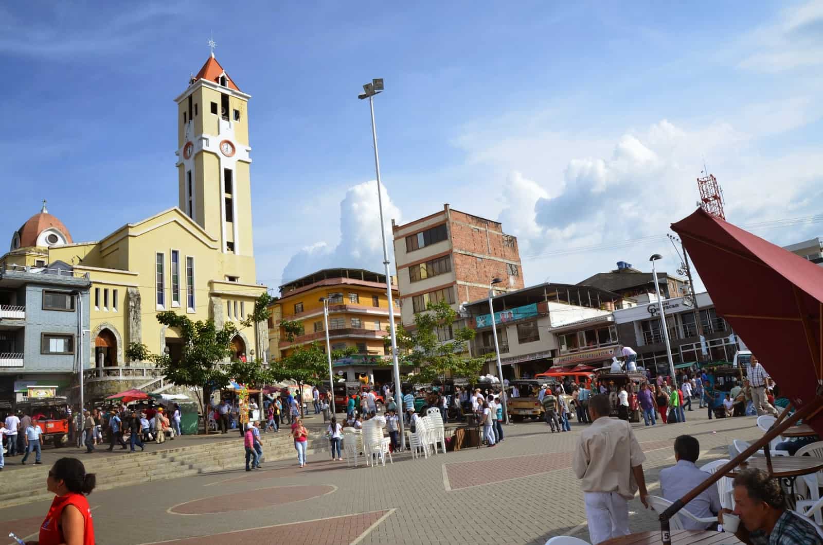 Plaza in 2014 in Belén de Umbría, Risaralda, Colombia