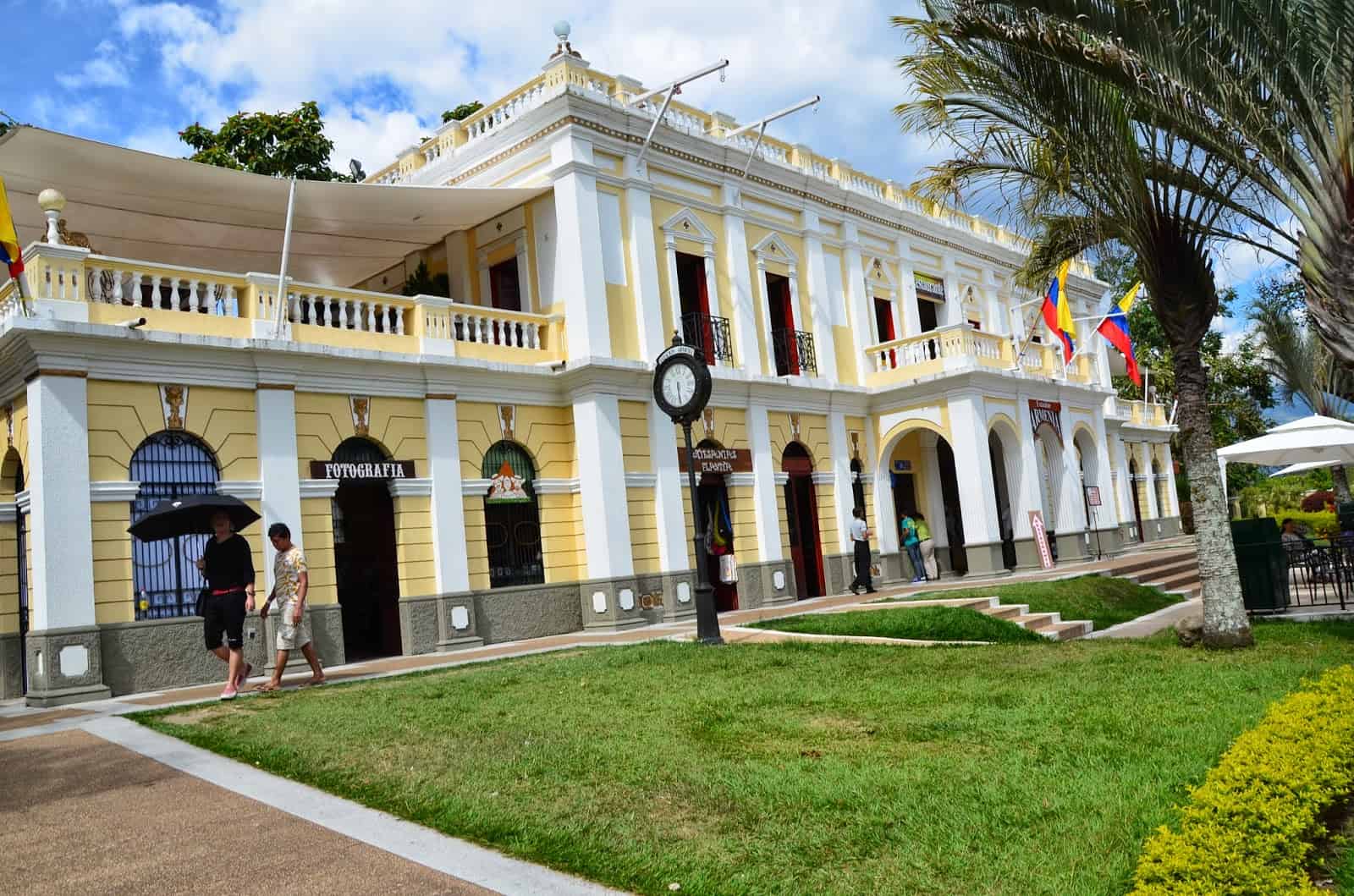 Train station at Parque Nacional del Café in Quindío, Colombia