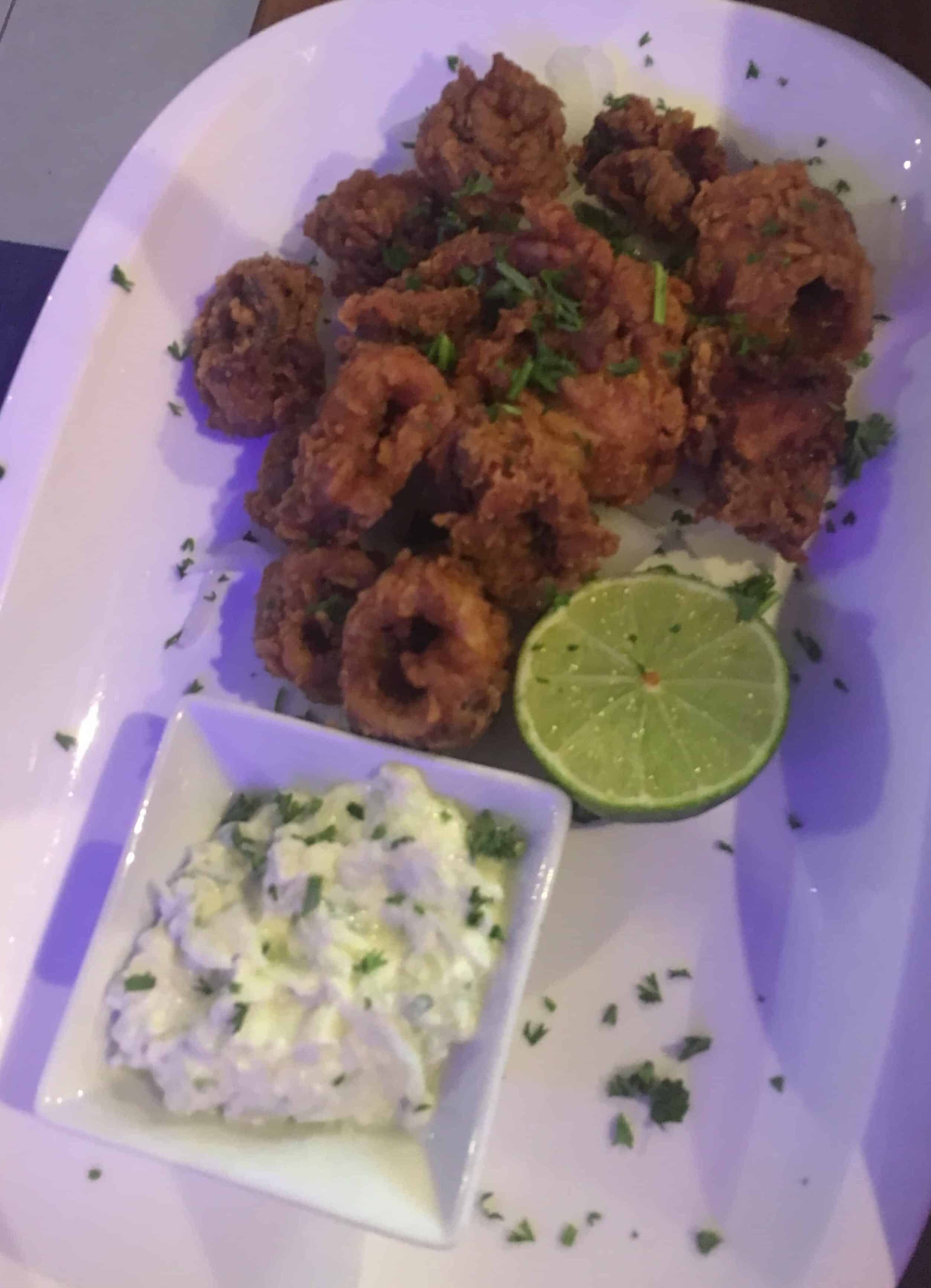 Calamari at The Greek Connection in Medellín, Antioquia, Colombia