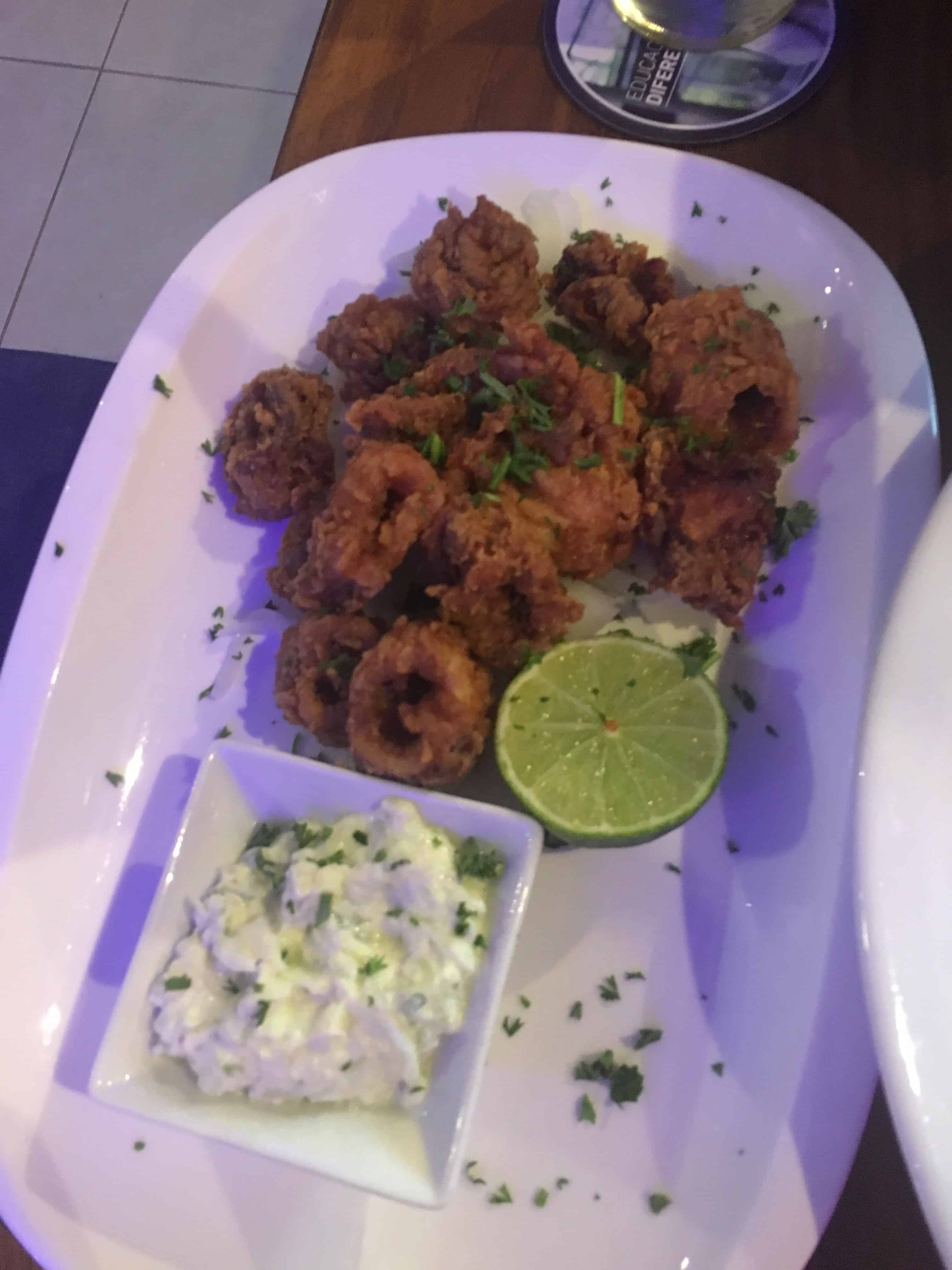 Calamari at The Greek Connection in Medellín, Antioquia, Colombia